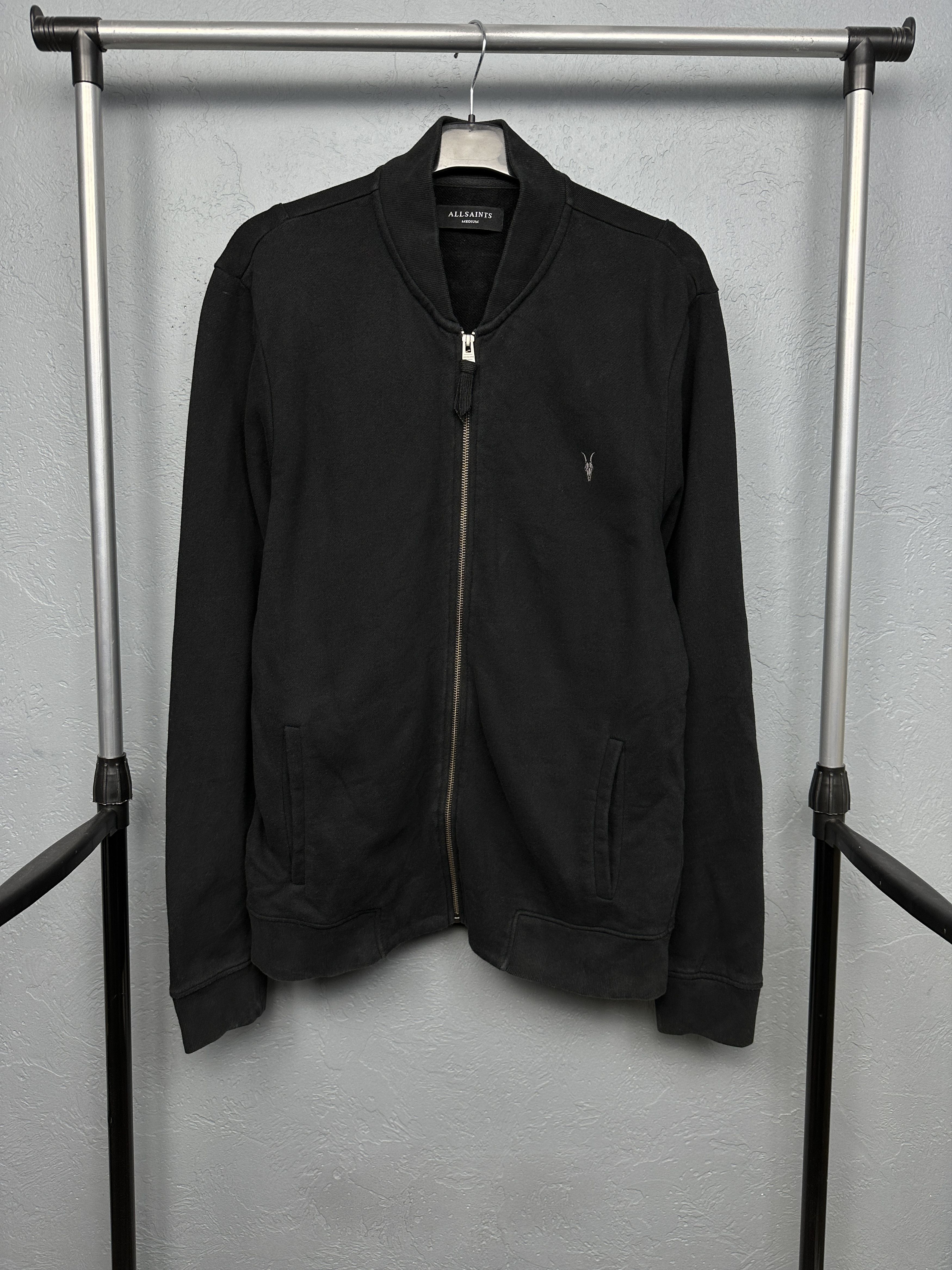 Allsaints Allsaints Mens Raven Cotton Bomber Jacket Y2K Size US M / EU 48-50 / 2 - 1 Thumbnail