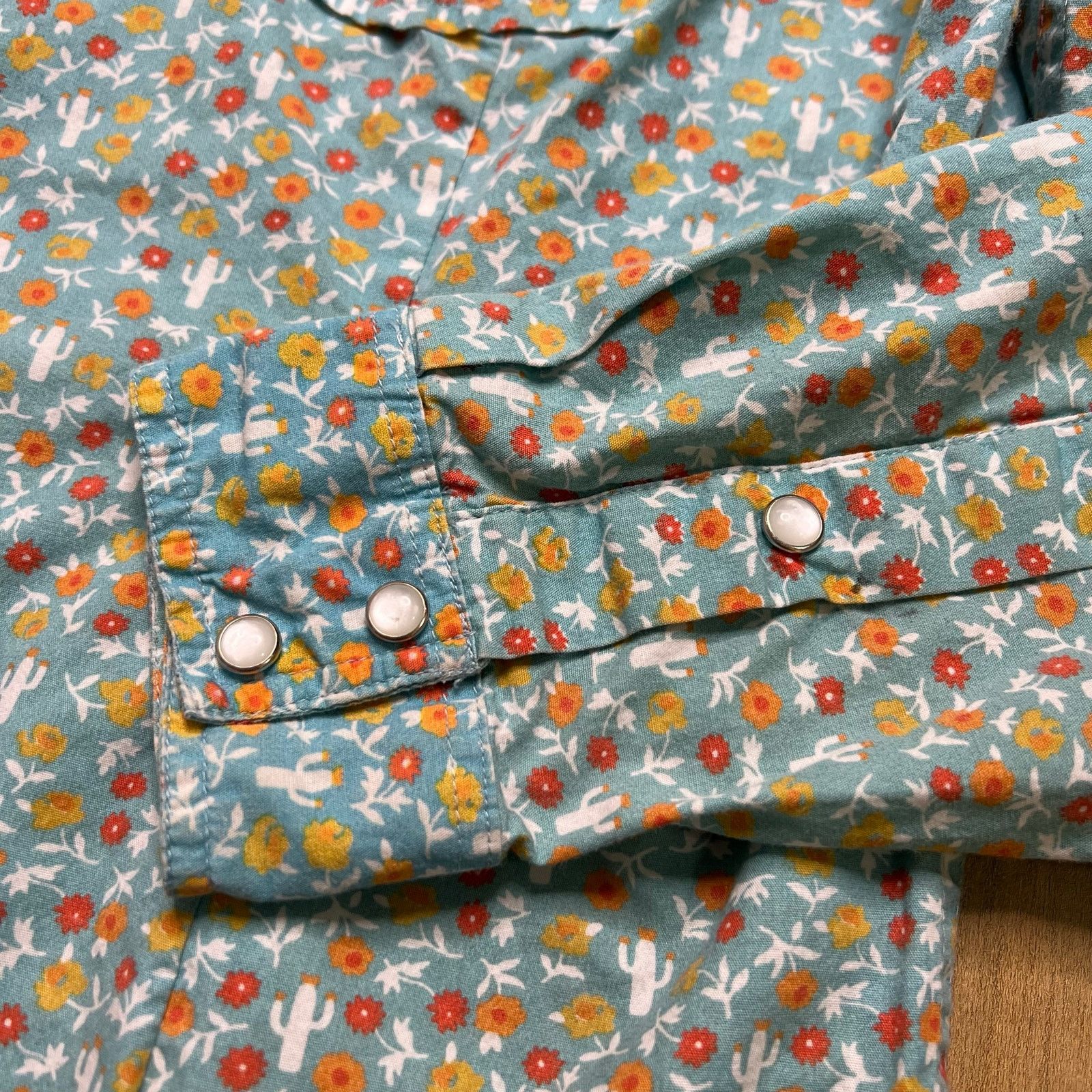 Panhandle Slim Panhandle Slim Western Shirt Women Large Floral Cactus boho Size L / US 10 / IT 46 - 4 Thumbnail