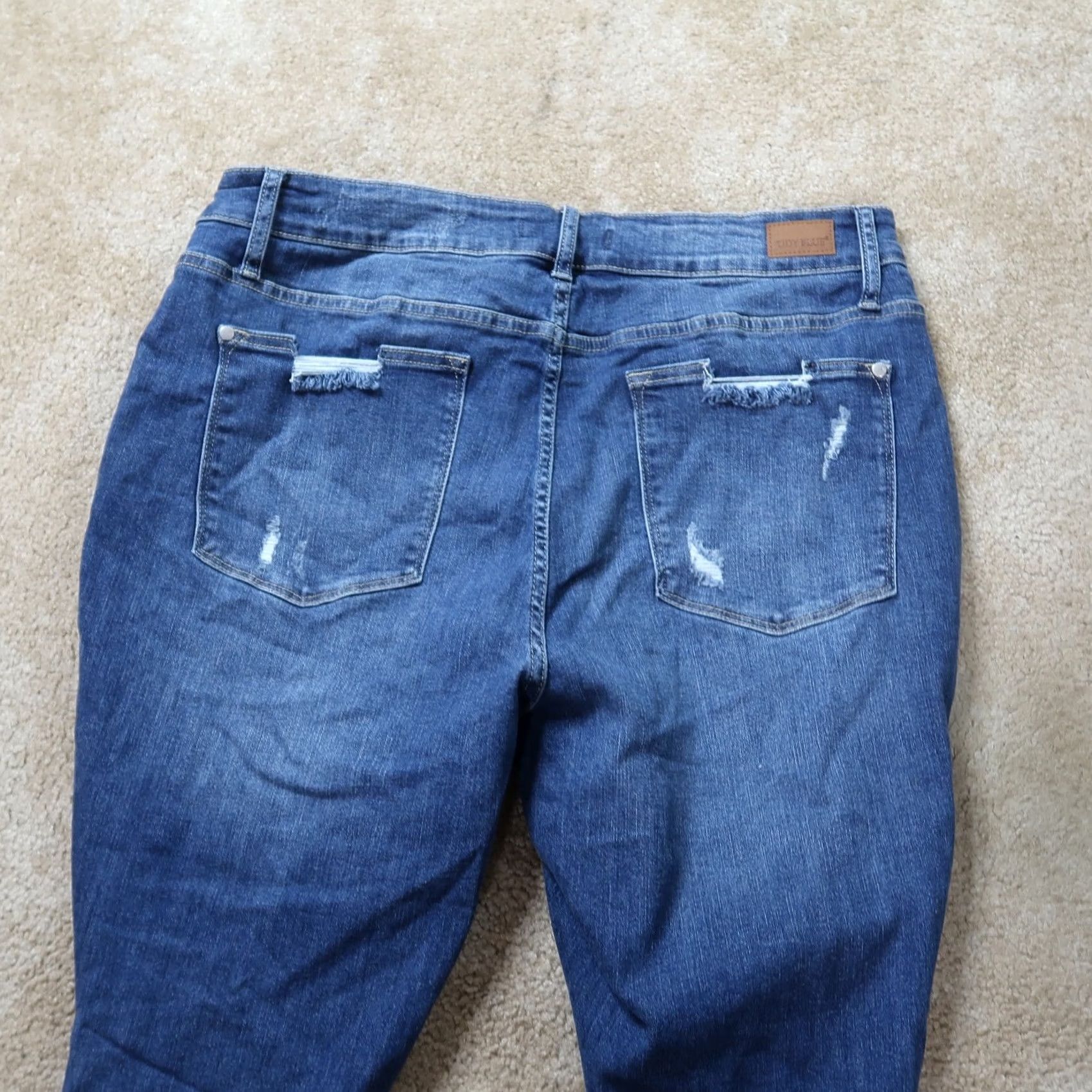 Vintage Judy Blue Skinny High Rise Jeans Women's 20W Blue Denim Stretch Gold 5-Pocket Slim Flagship? Size 42" / US 20 - 7 Thumbnail