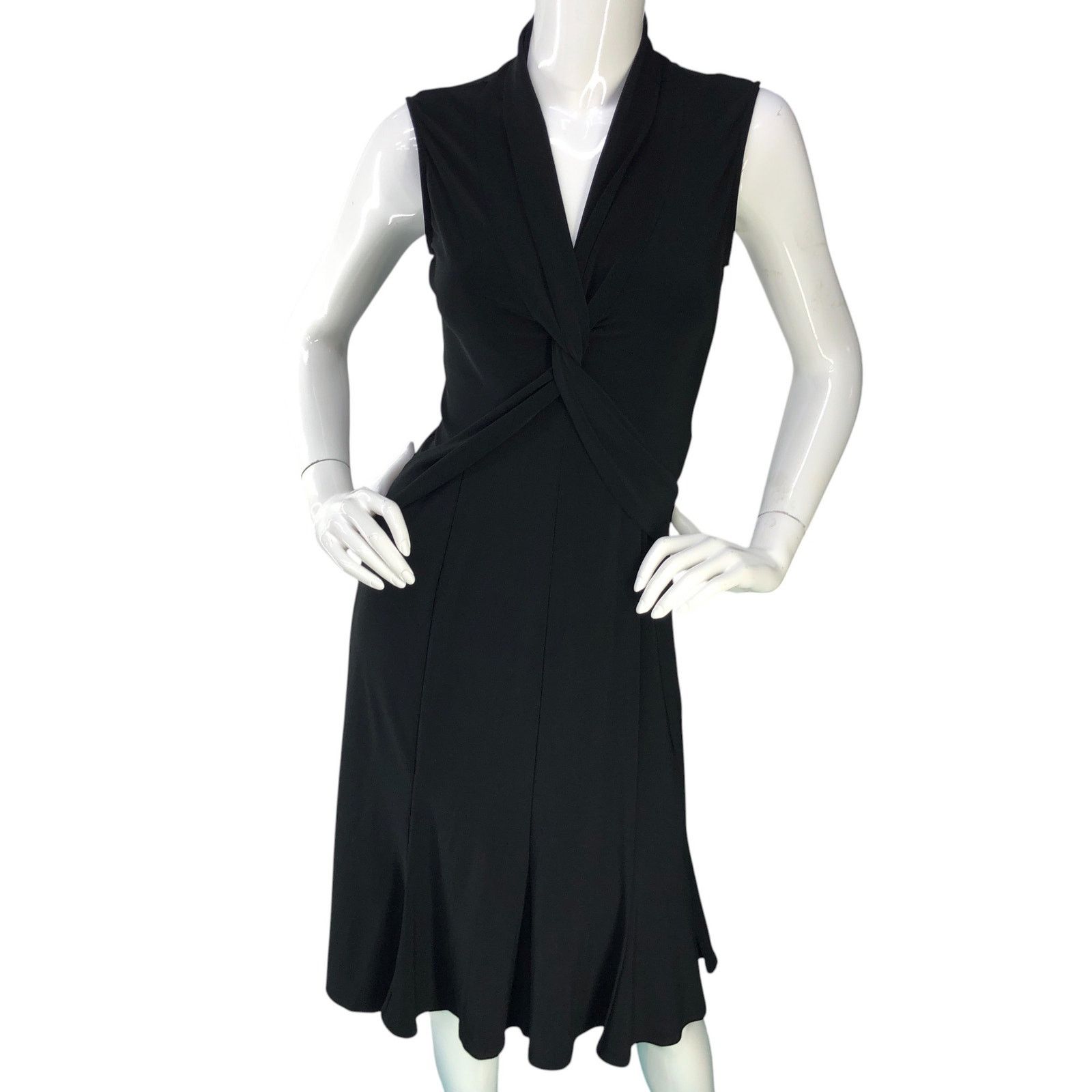 Joseph Ribkoff Joseph Ribkoff Sz 6 Dress Tricot Twist Front Jersey Stretch Size M / US 6-8 / IT 42-44 - 11 Thumbnail