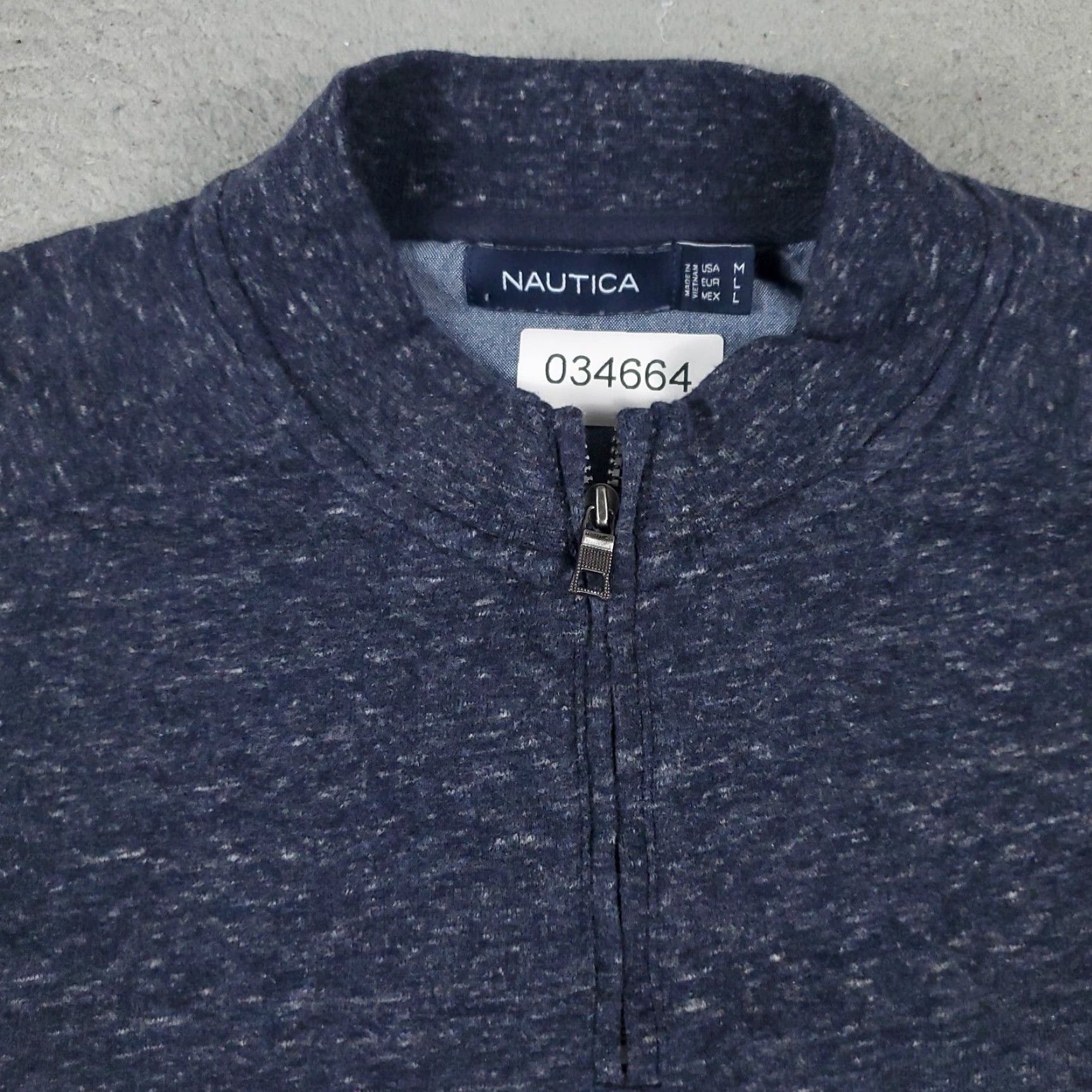 Nautica Nautica Mens Blue 1/4 Zip Pullover Sweater Medium Size US M / EU 48-50 / 2 - 2 Thumbnail