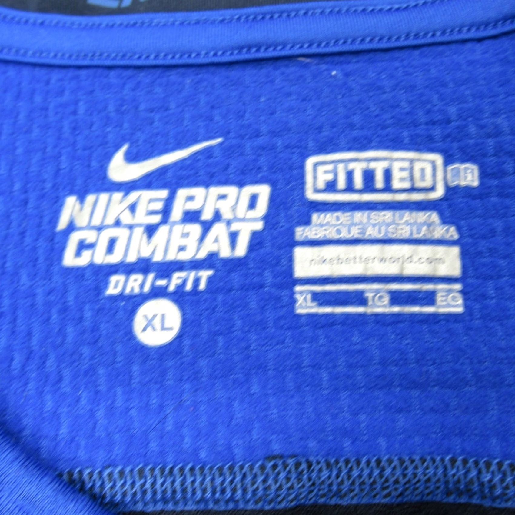 Nike Nike Pro Combat Shirt Mens Large Blue Dri-FIT Insulated Running Hiking XL Tag Size US L / EU 52-54 / 3 - 4 Thumbnail