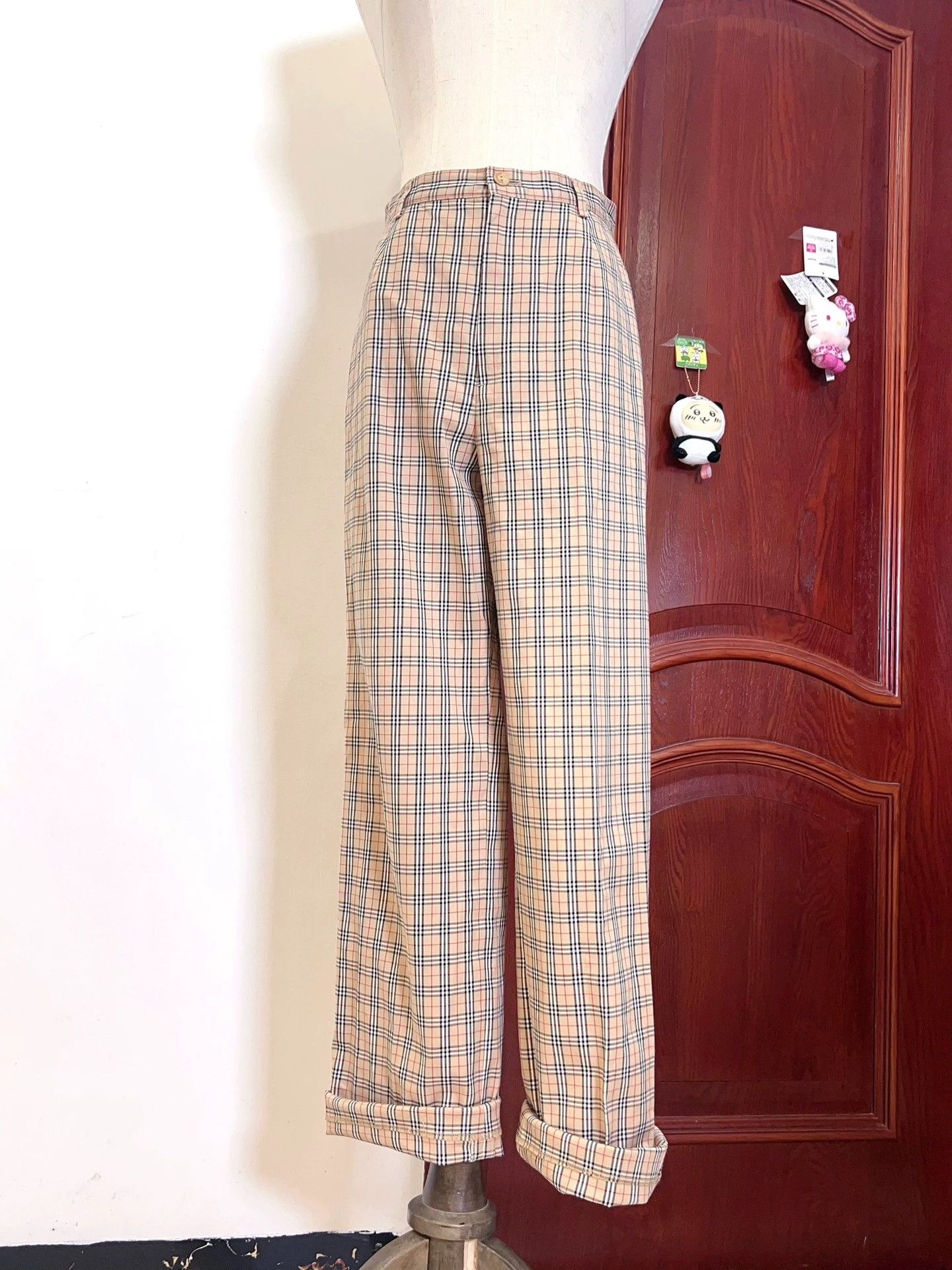 Burberry Burberry Vintage Check High-Waist Pants - dmc Size US 26 / EU 42 - 1 Thumbnail