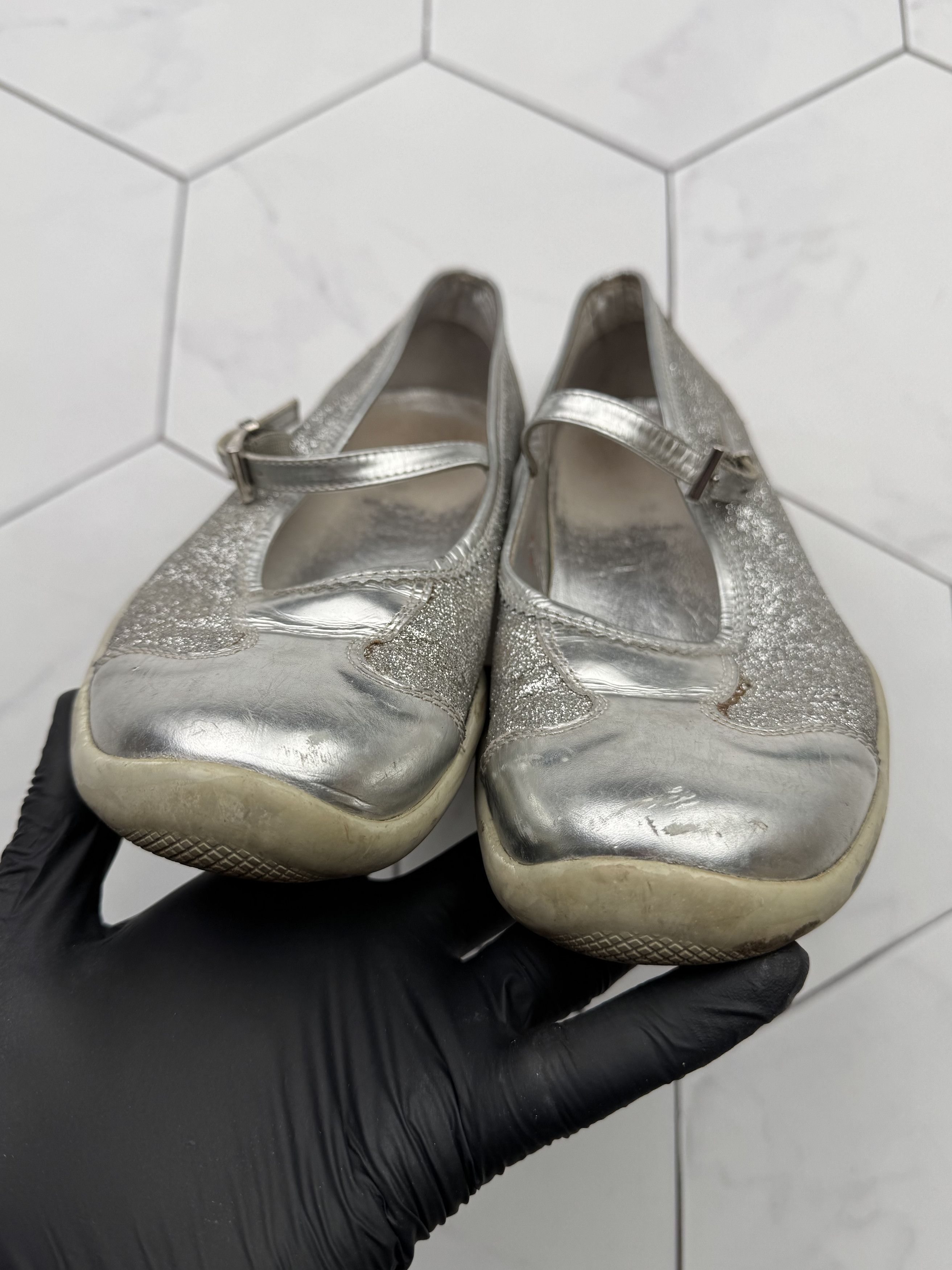 Prada Prada Vintage Ballet Flats (B262) Size US 5 / IT 35 - 5 Thumbnail