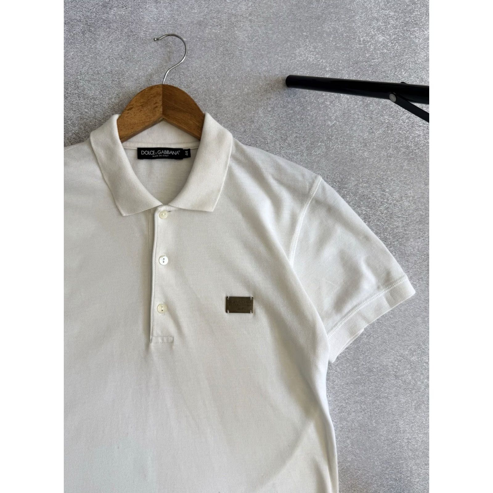 Dolce & Gabbana VINTAGE Dolce&Gabbana Polo Shirt Men S White Logo Classic 90s Theme Luxury Streetwear Size US S / EU 44-46 / 1 - 2 Thumbnail