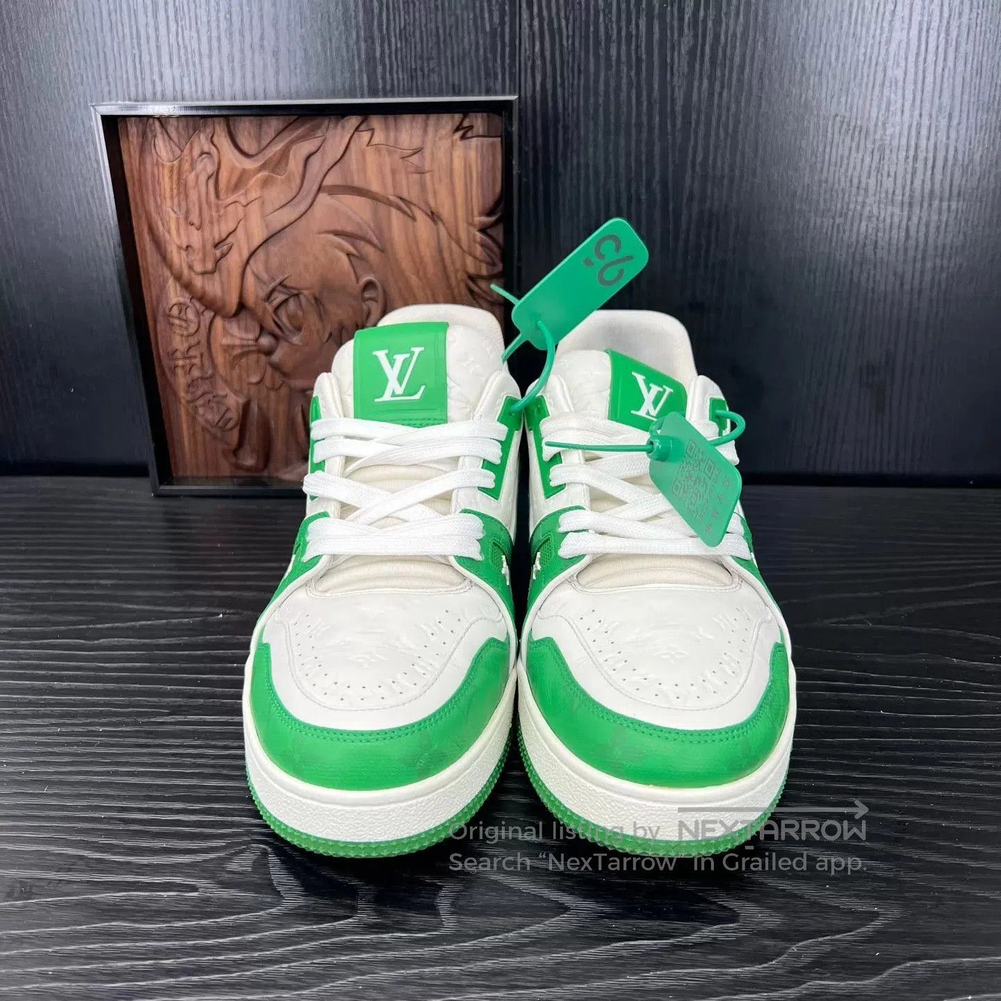 Louis Vuitton Green Low-Top Sneakers Size 8.5. Size US 8.5 / EU 41-42 - 8 Thumbnail