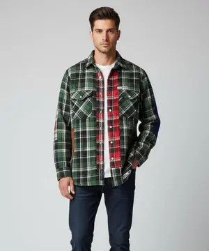 FiveBrother Reworked Five Brother Custom Patchwork Flannel Shirt Size US L / EU 52-54 / 3 - 10 Thumbnail
