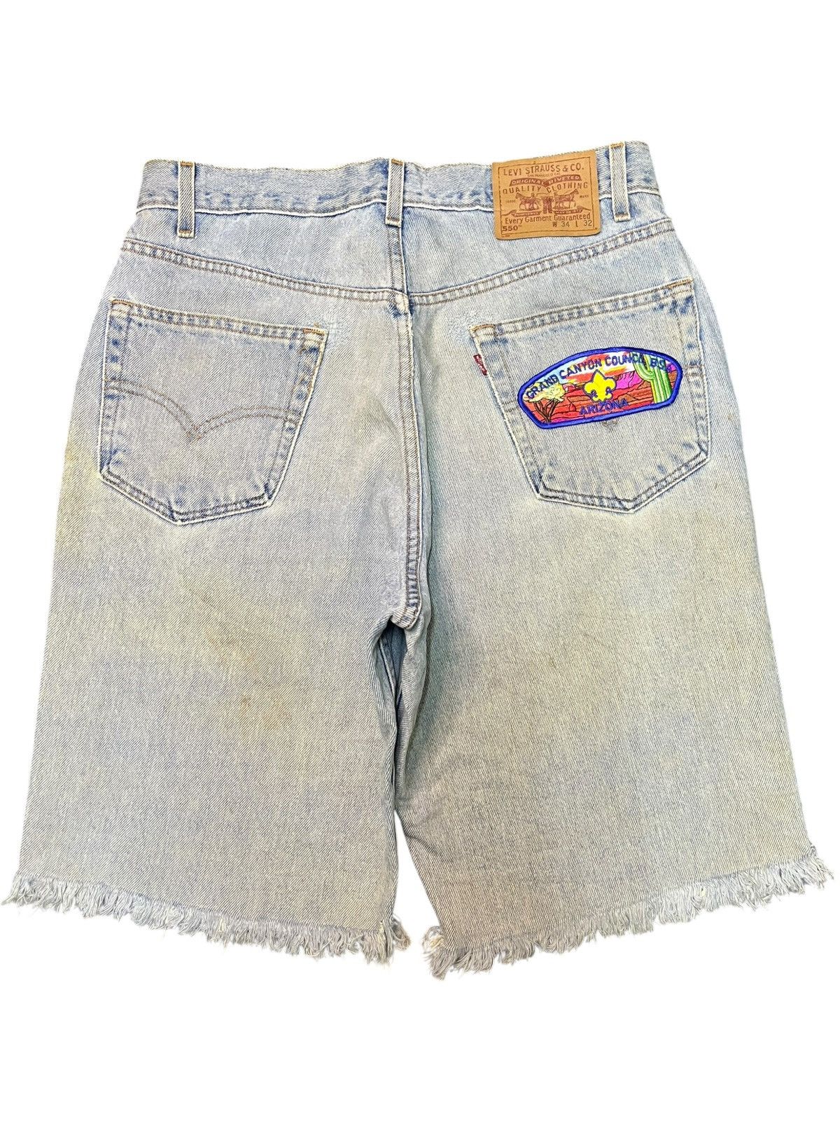 Levi's Vintage 90s Levis 550 Mud Wash Skate Jean Shorts Size US 32 / EU 48 - 2 Thumbnail