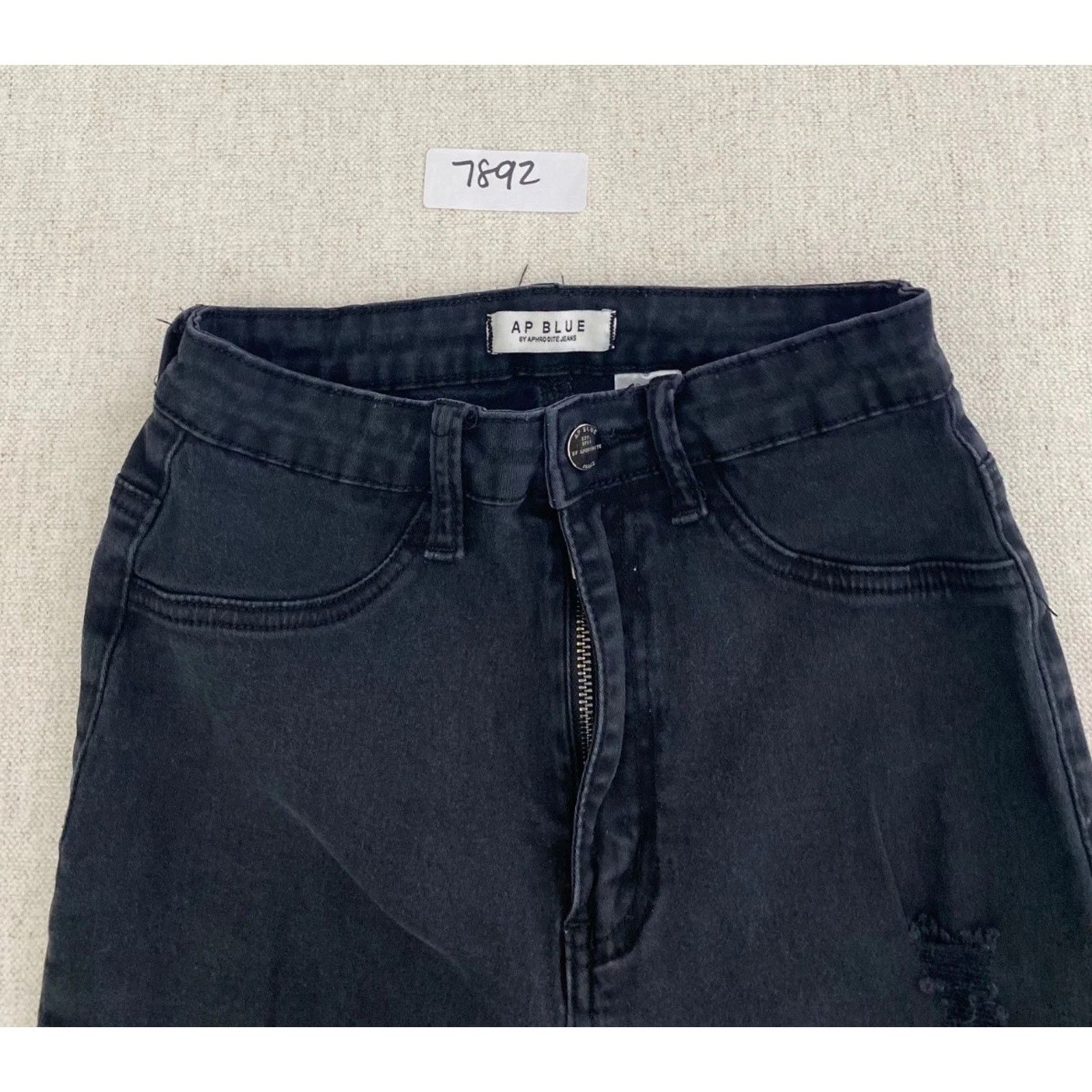 Other AP Blue by Aphrodite Jeans Womens 9 Black Denim Skinny Slim Size 22" - 8 Thumbnail