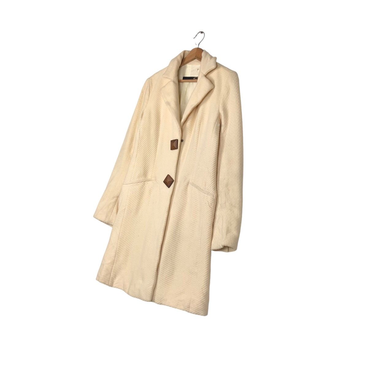 Designer × Just Cavalli 📌Just Cavalli Cream Coats Jacket Size S / US 4 / IT 40 - 3 Thumbnail