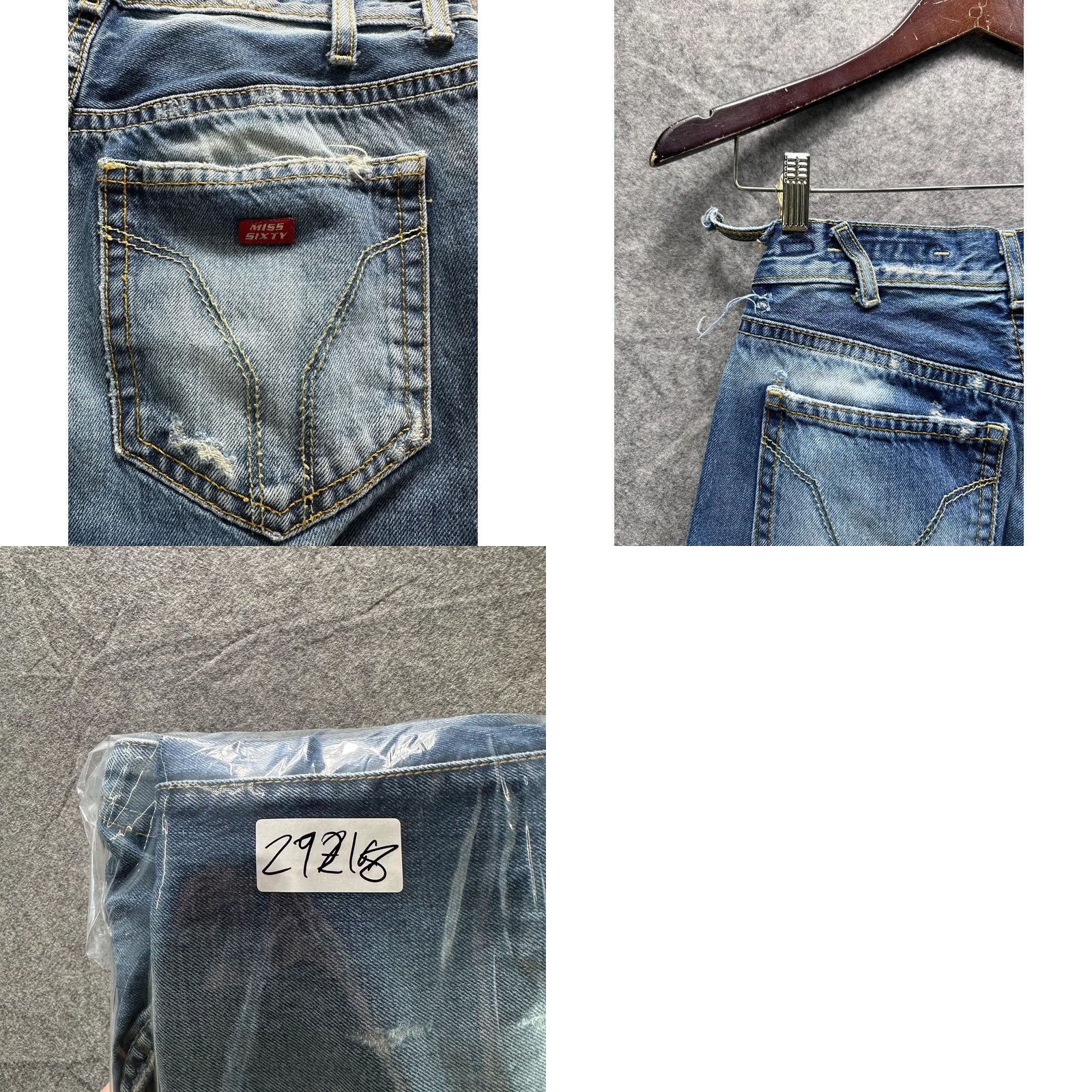 Miss Sixty Miss Sixty Jeans Womens 26 Blue Low Rise Bootcut Distressed Denim Pants Size 26" / US 2 / IT 38 - 9 Thumbnail