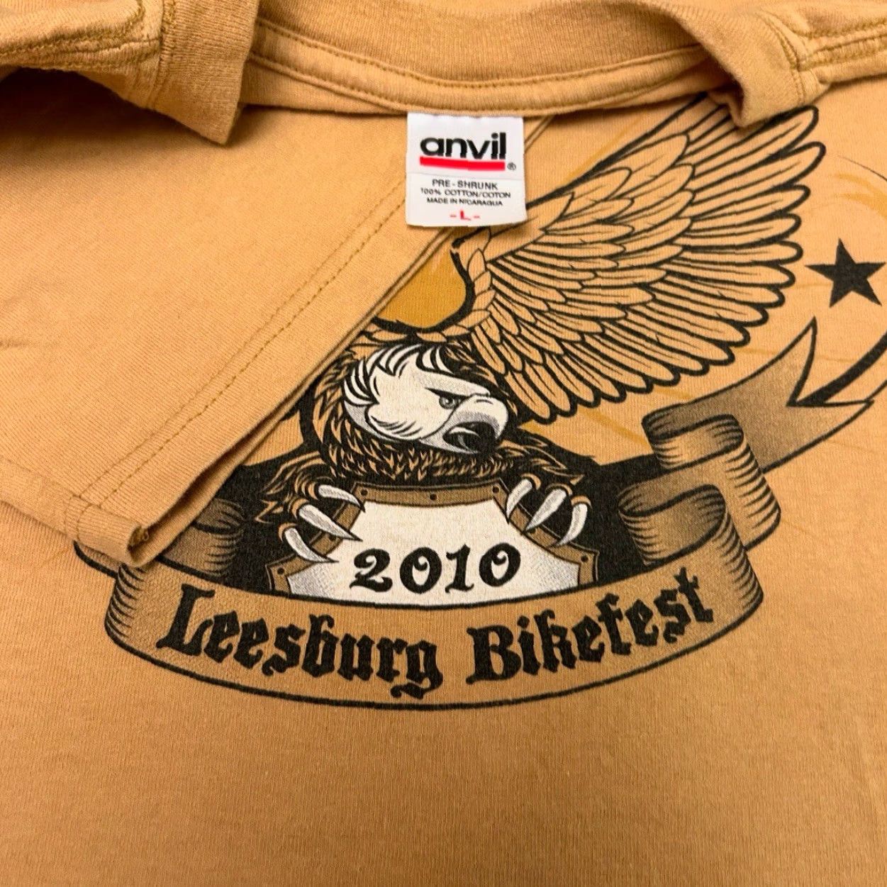 Vintage VINTAGE Leesburg Bike Week 2010 Eagle Florida VTG Biker Bar Shirt Sz Large Mens T-Shirt Black Size US L / EU 52-54 / 3 - 3 Thumbnail