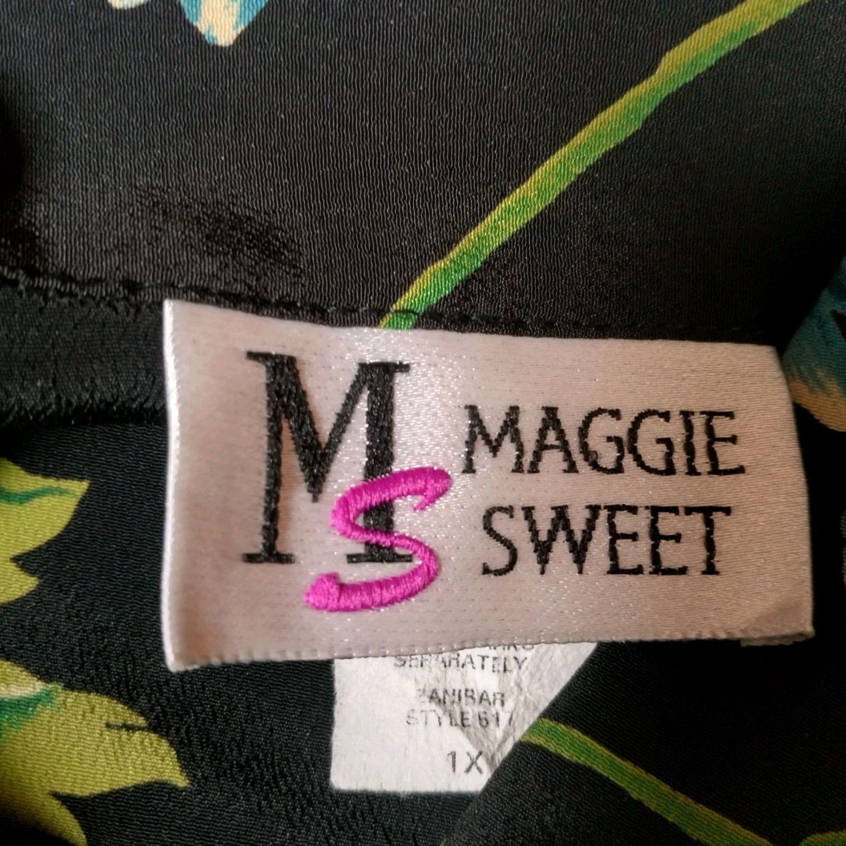 Vintage VINTAGE Maggie Sweet Blouse 1X Women Flower Chiffon Button Long Sleeve Collared Gold Floral Size XL / US 12-14 / IT 48-50 - 4 Thumbnail