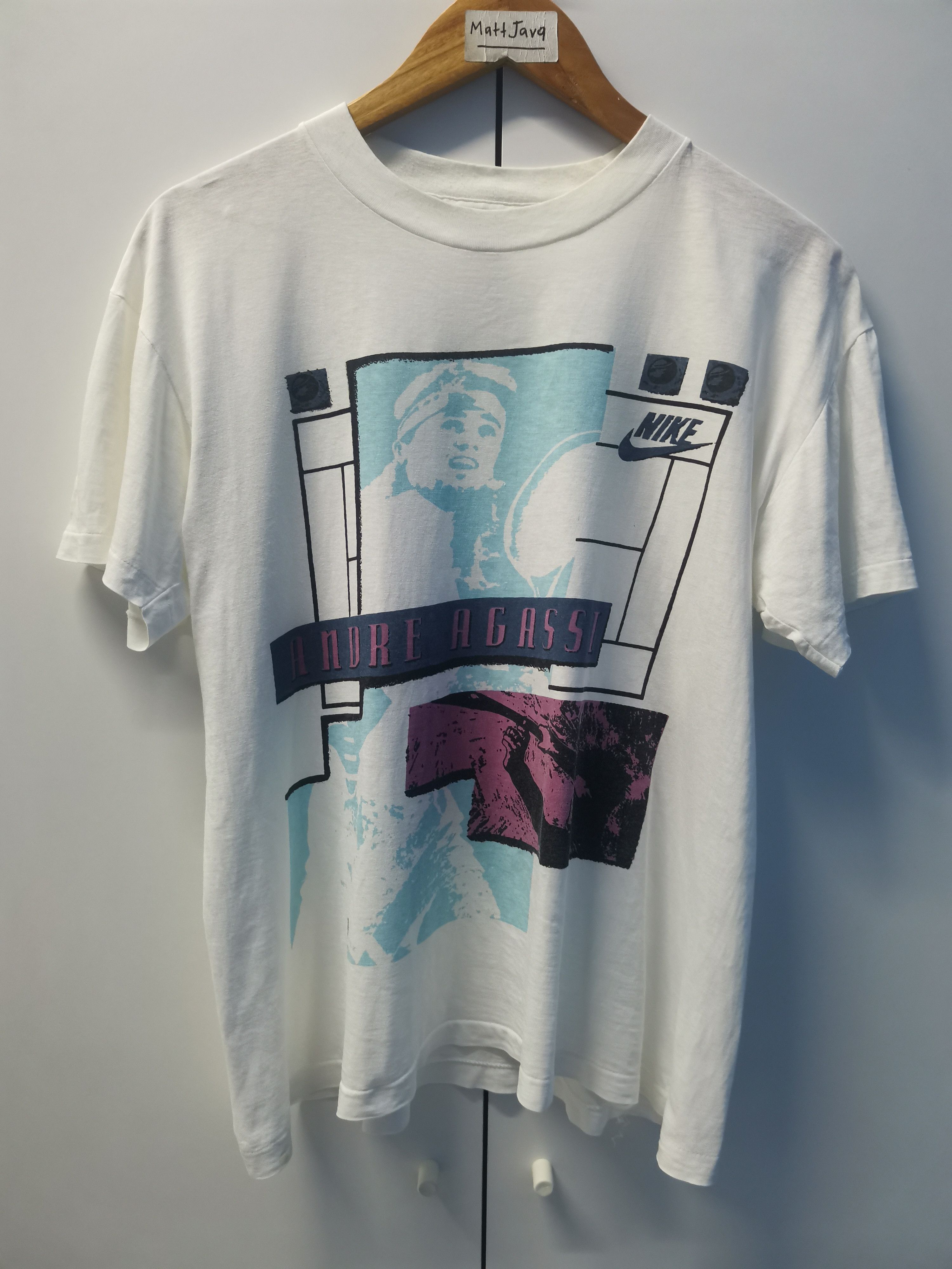 Nike Vintage Nike Andre Agassi Tee Court Tennis Sampras Federer Size US M / EU 48-50 / 2 - 2 Thumbnail