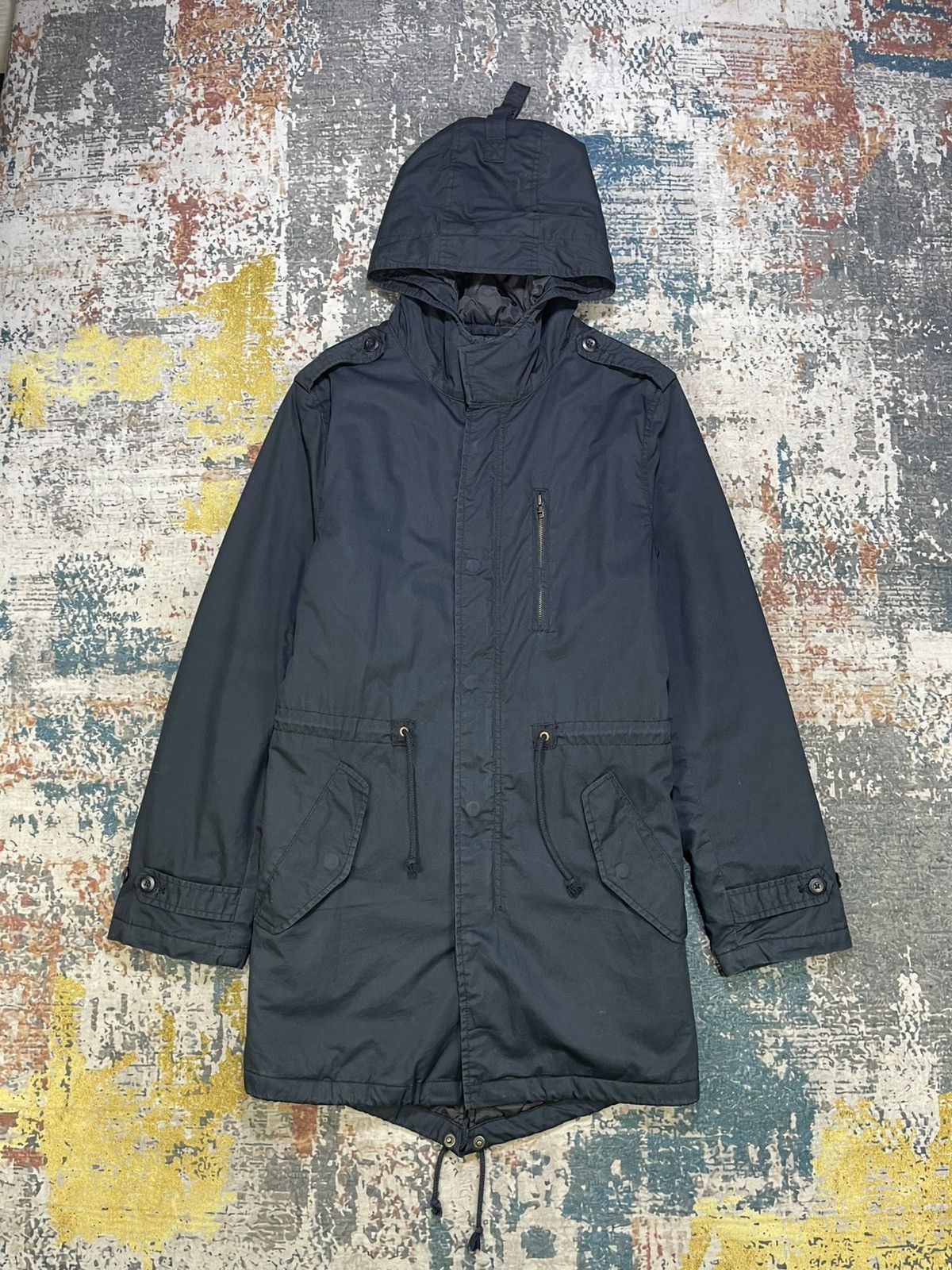 Gap GAP Military Navy Blue Fishtail Parka Jacket Size US S / EU 44-46 / 1 - 2 Thumbnail