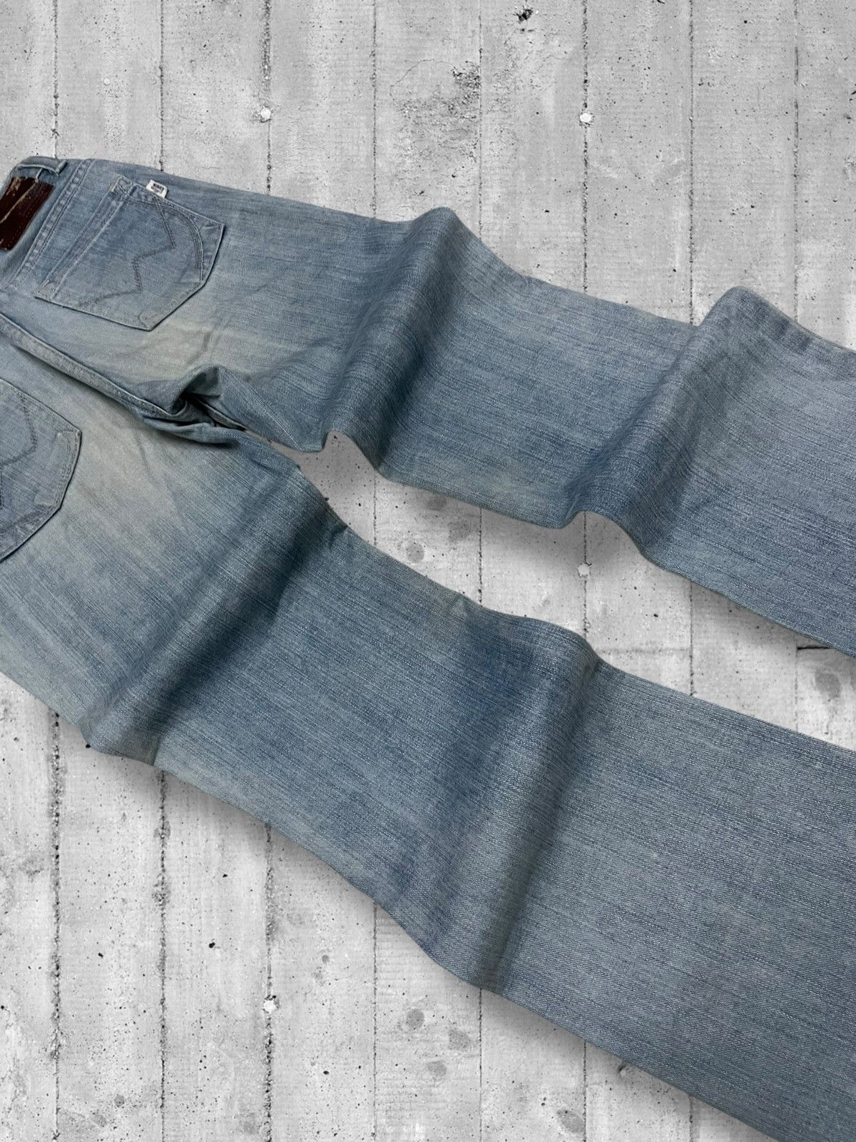 Designer × Edwin × Vintage Vintage 1990s Japan Designer Edwin Small Flared Blue Denim Size US 28 / EU 44 - 14 Thumbnail