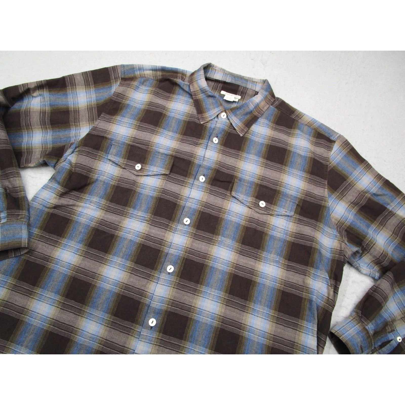 Carbon2Cobalt VINTAGE Carbon 2 Cobalt Men’s Button-Up Shirt XL Blue Check Casual Workwear Long Sleeve 2010s Size US XL / EU 56 / 4 - 2 Thumbnail