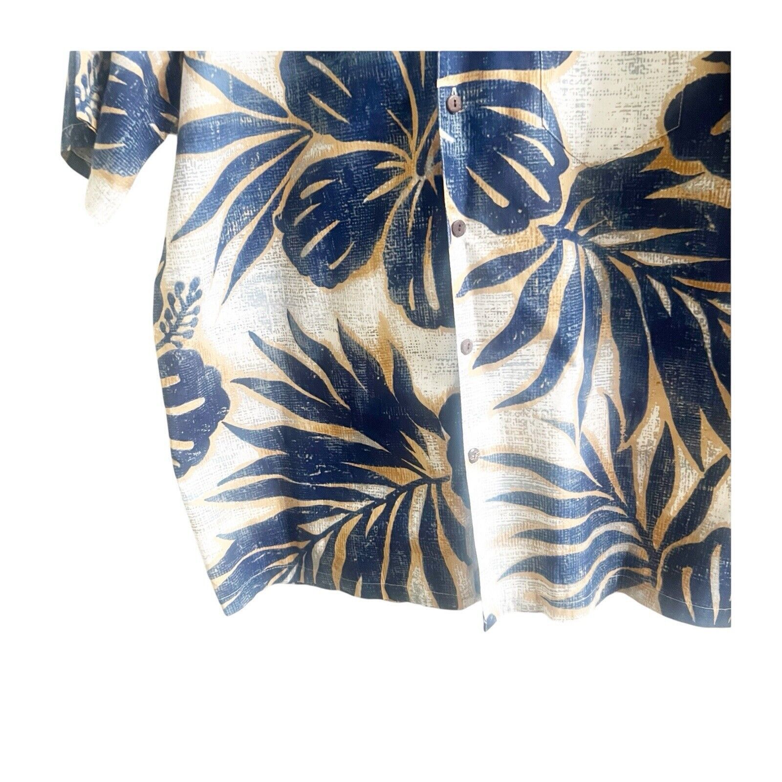 Hilo Hattie Hilo Hattie Men’s Hawaiian Shirt Size XL Tan Blue Cotton Size US XL / EU 56 / 4 - 4 Thumbnail