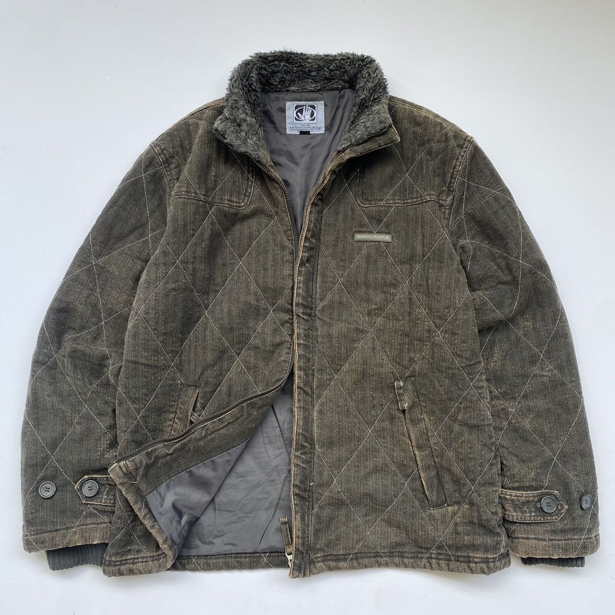 Body Glove × Mambo × Quiksilver 1990s-Body Glove Canvas Detroit Fur Collar Jacket Size US M / EU 48-50 / 2 - 2 Thumbnail