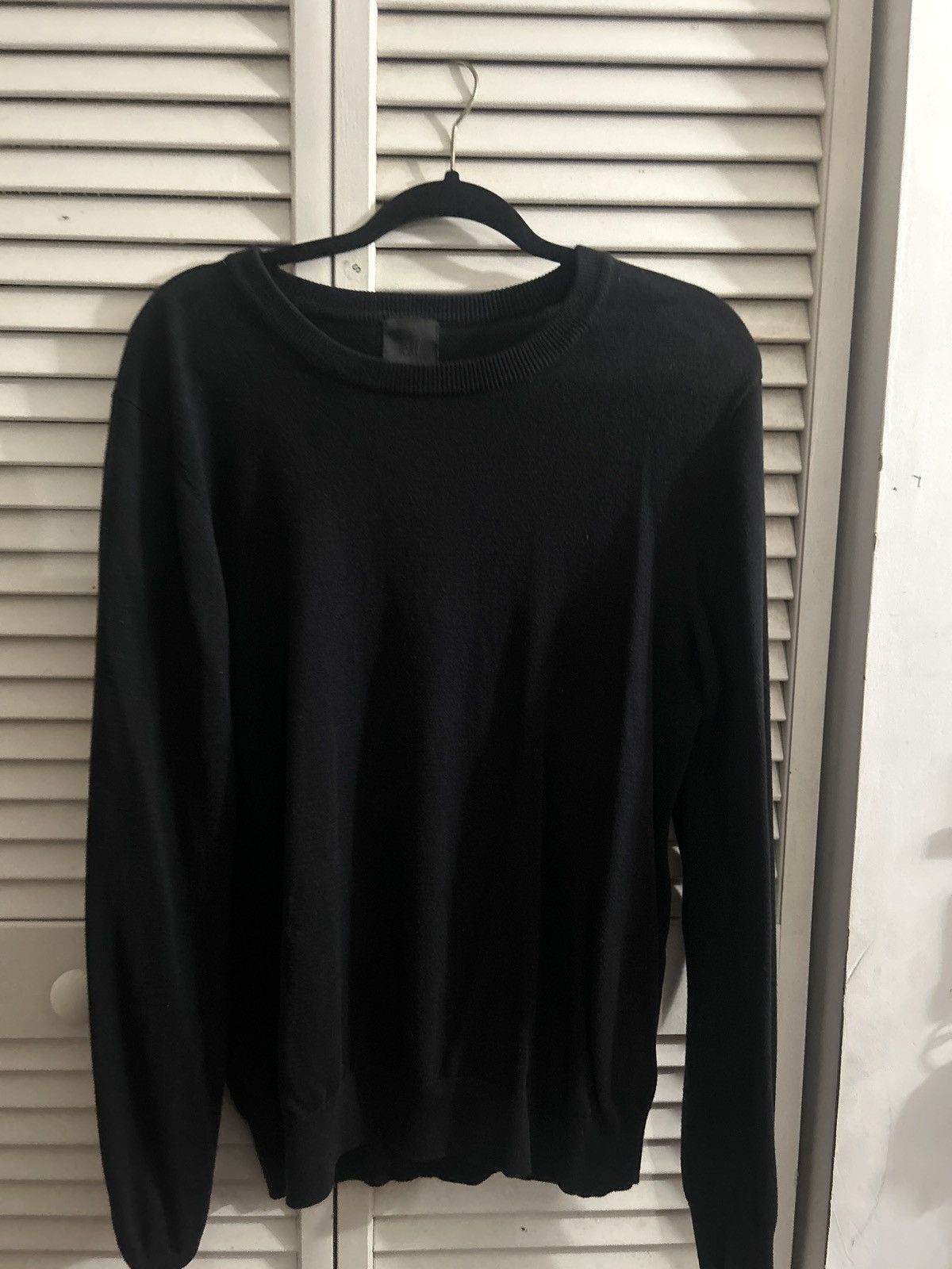 H&M H&M- black long sleeve knit shirt Size US L / EU 52-54 / 3 - 1 Thumbnail