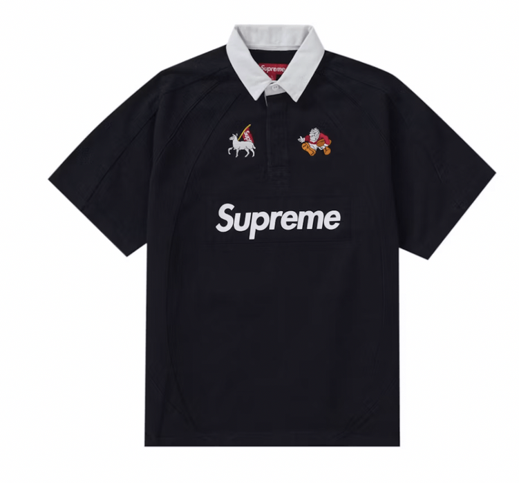 Supreme Supreme S/S Rugby Black Size Medium (SS24) | Grailed