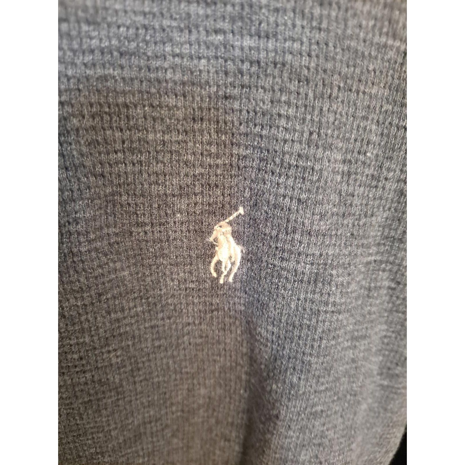 Ralph Lauren Polo Ralph Lauren Gray Thermal Long Sleeve with White Logo S Size US M / EU 48-50 / 2 - 2 Thumbnail