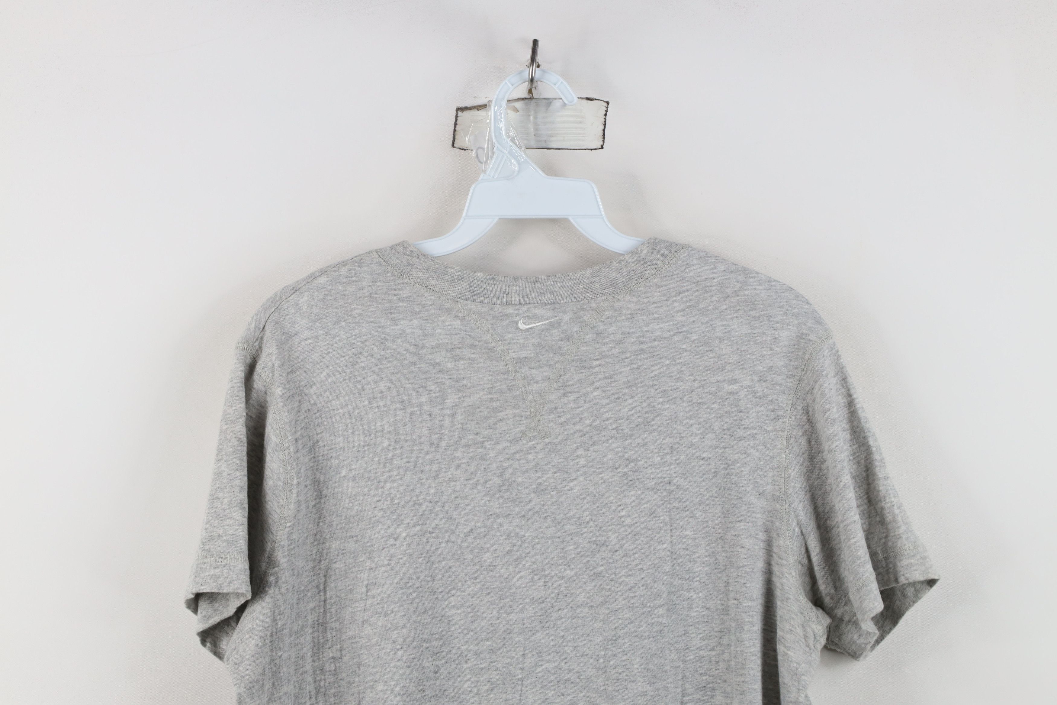 Nike Vintage 90s Y2K Nike Scott Mini Swoosh V-Neck T-Shirt Gray Size M / US 6-8 / IT 42-44 - 13 Thumbnail