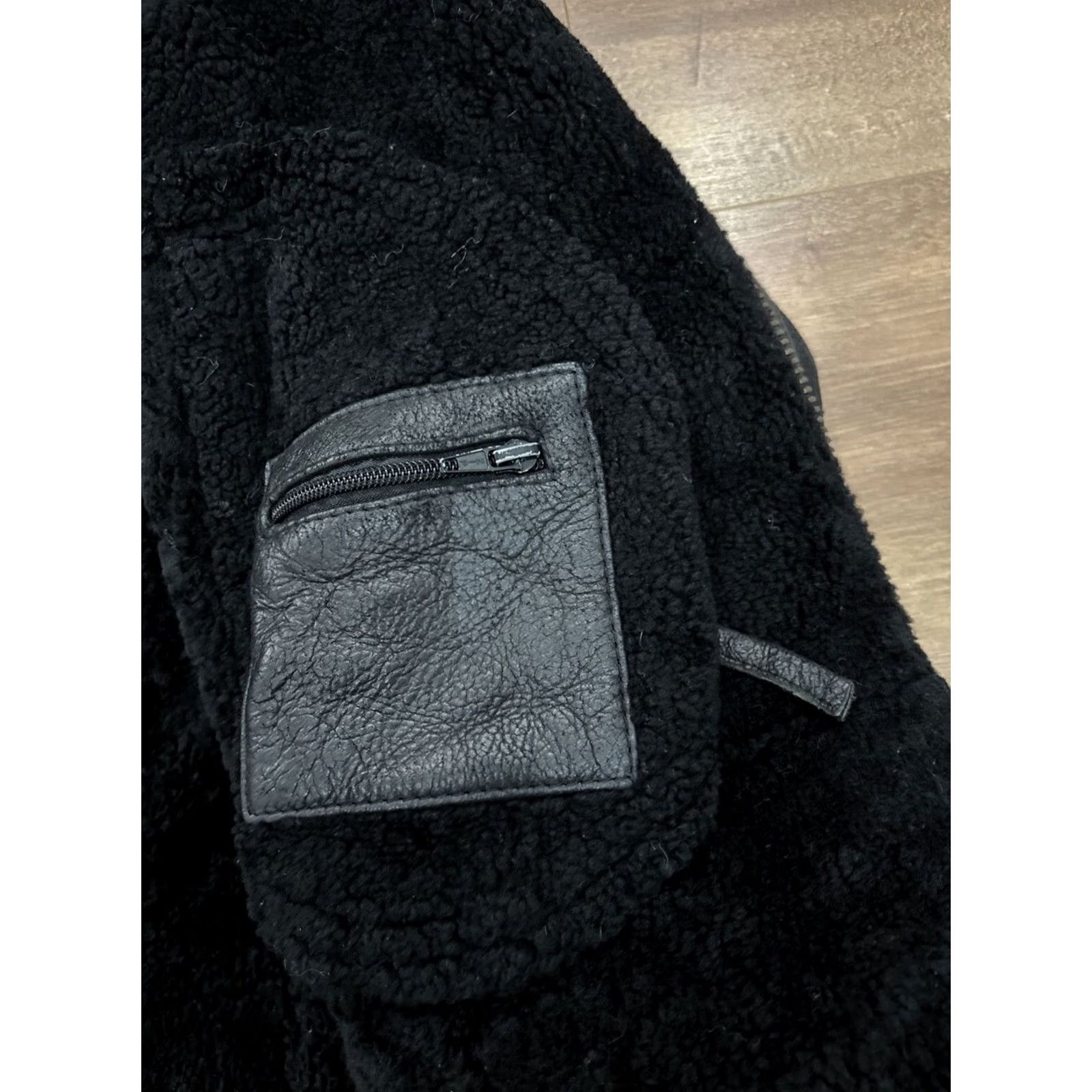 Vintage VINTAGE Infinity Mens Black B3 Air force Shearling Sheepskin Aviator Pilot Flying Jacket USA MADE Bomber Jacket M Size US M / EU 48-50 / 2 - 5 Thumbnail