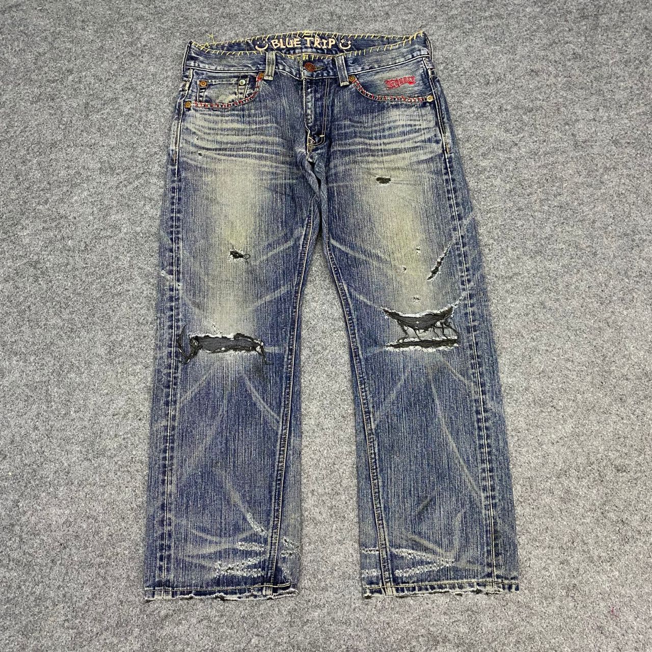 Edwin 💥Best Offer💥Vintage Edwin X Square Dark Distressed Denim Size US 36 / EU 52 - 1 Thumbnail
