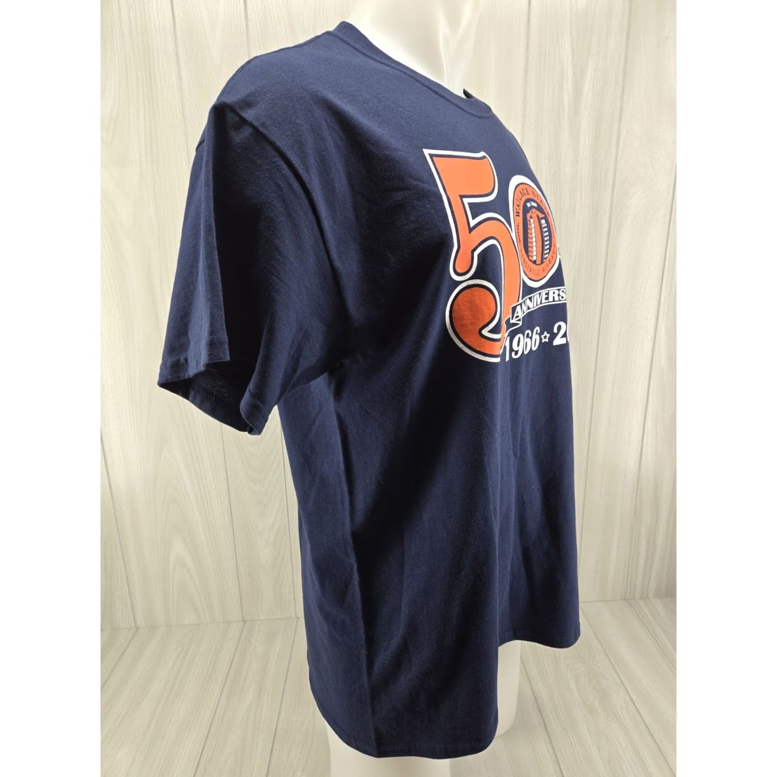 Gildan VINTAGE Wallace State Community College AL 50 anniversary Shirt Mens L Blue Gildan Ultra Cotton T-Shirt Crew Neck Short Sleeve Men Size US L / EU 52-54 / 3 - 5 Thumbnail