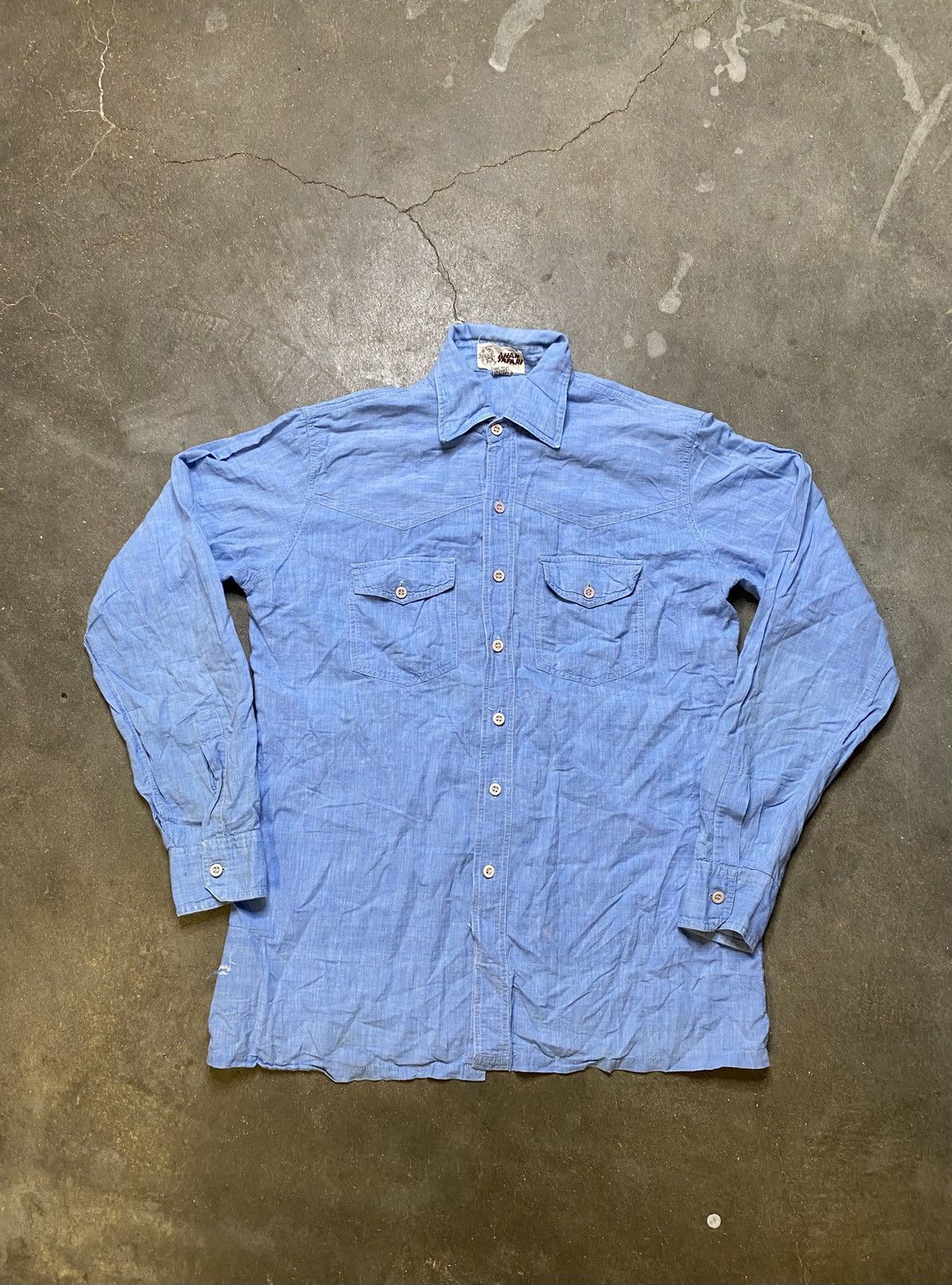 Vintage K-She Rock Radio Chainstitched Button Up Shirt