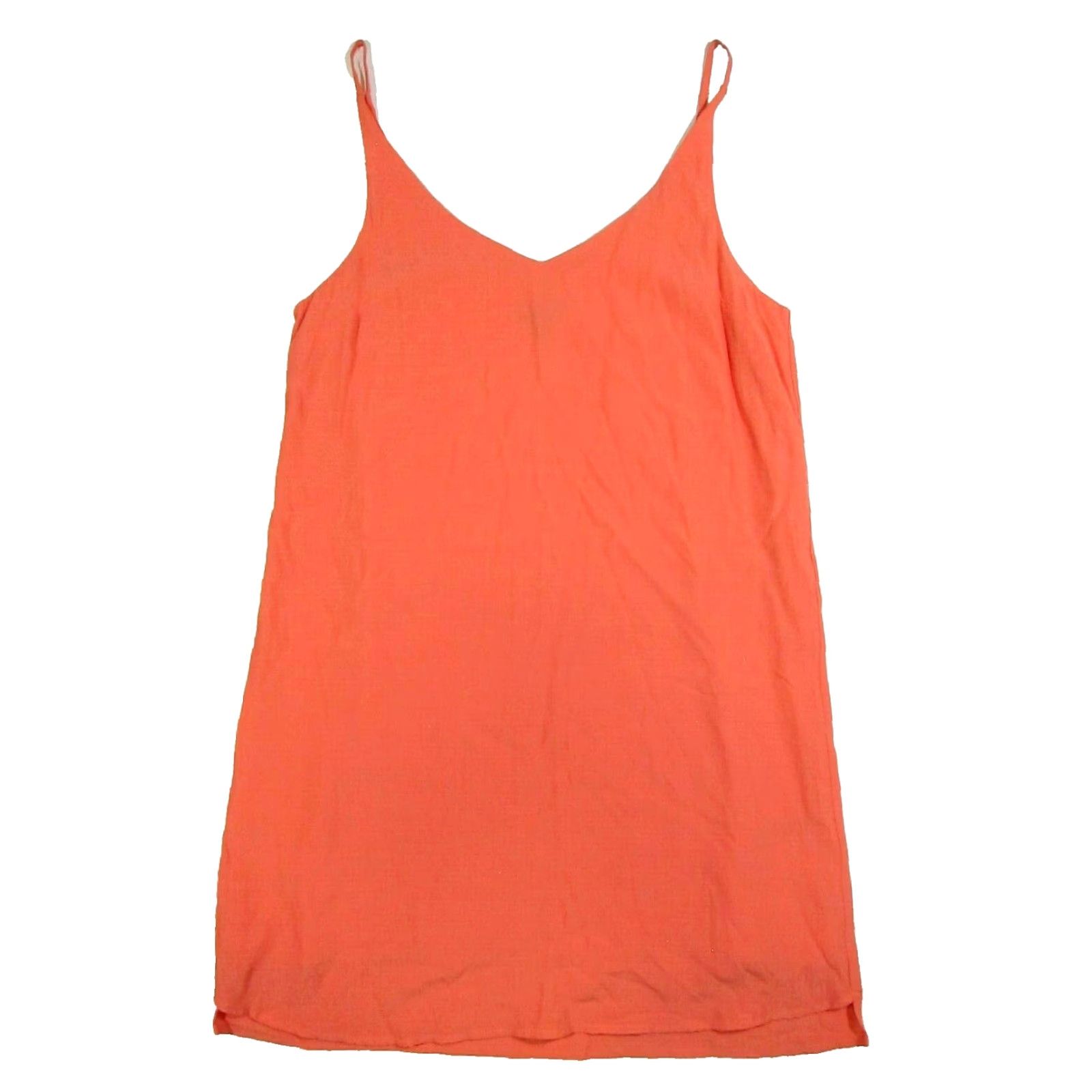 Topshop Topshop 100% Rayon Orange Coral Pink Spaghetti Strap Tunic Tank Dress Women 8 Size M / US 6-8 / IT 42-44 - 2 Thumbnail