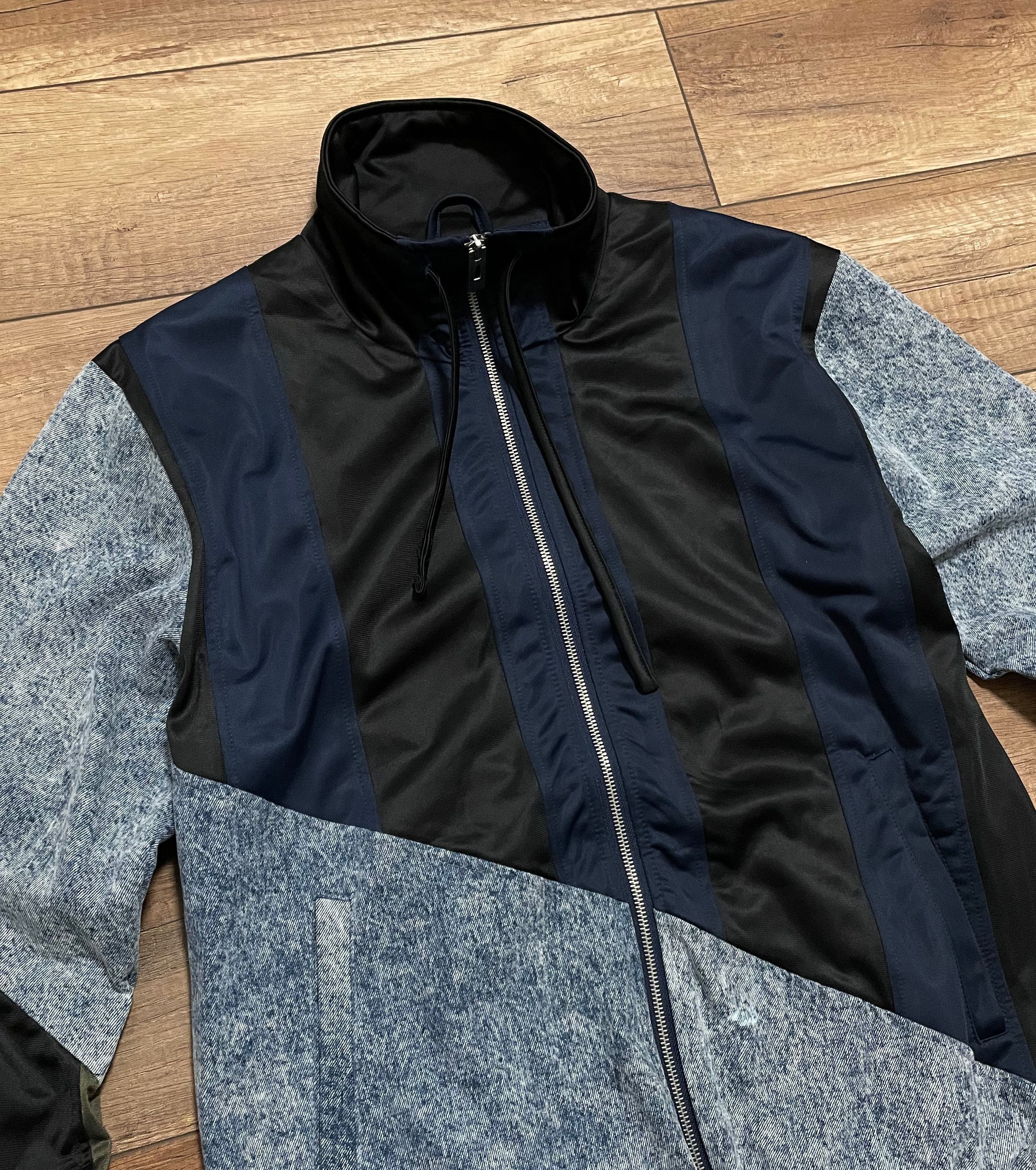 Han Kjobenhavn Rare Han Kjobenhavn Patchwork Denim Nylon Track Top Jacket Size US L / EU 52-54 / 3 - 3 Thumbnail