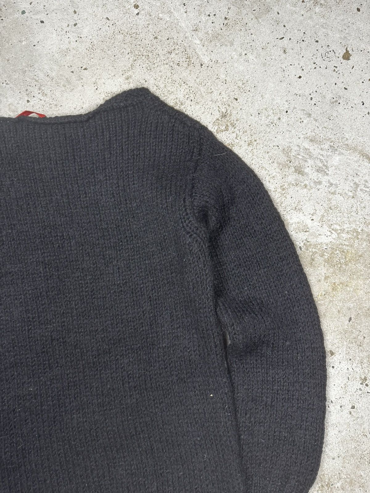 Prada Wool & Mohair Black Cable Knit Sweater Jumper
