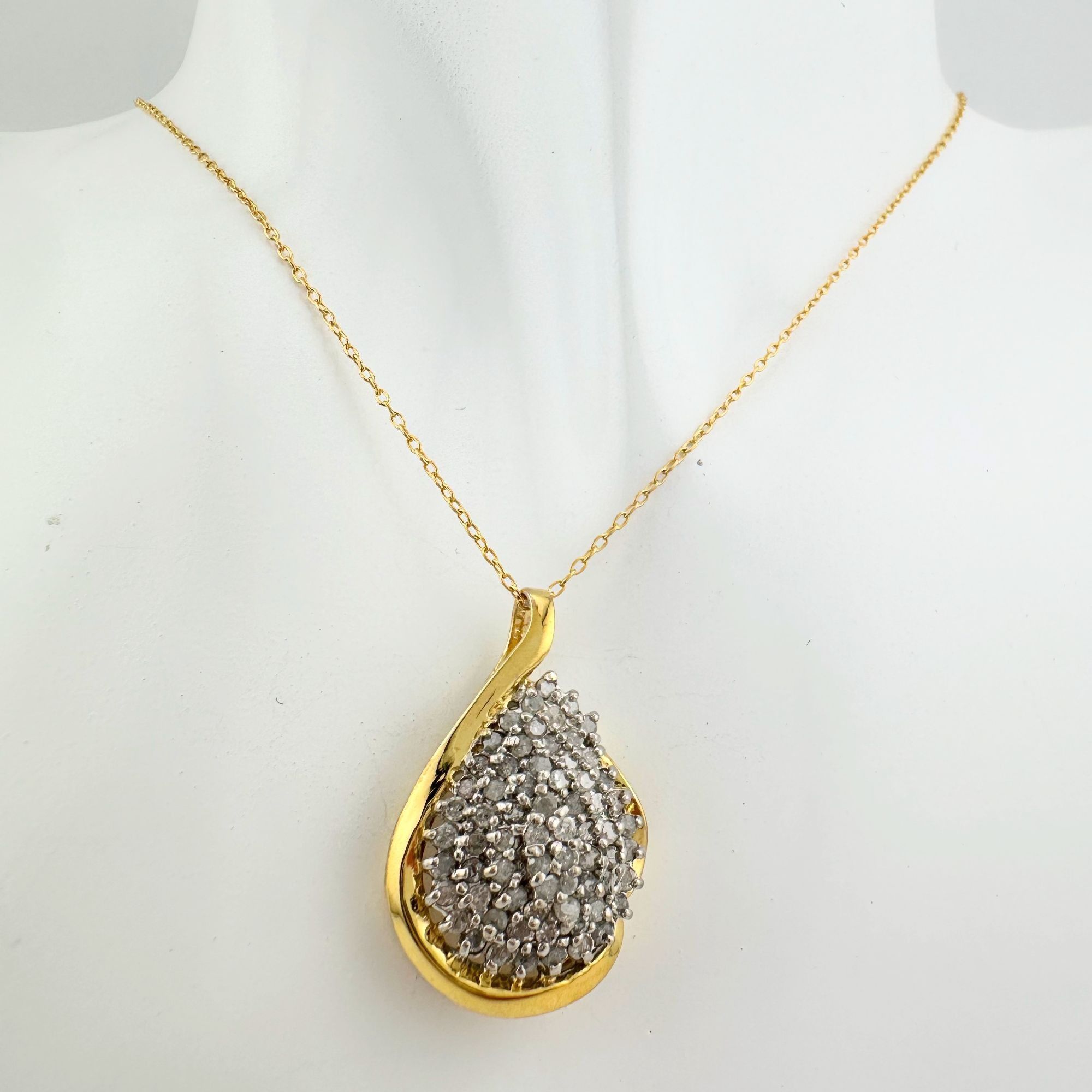 Other Stunning Pear cut 1.00 Carat Natural Diamond Necklace Size ONE SIZE - 10 Thumbnail
