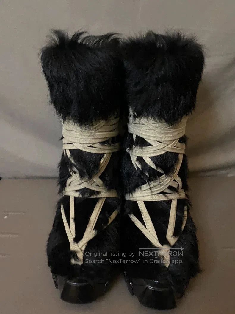 Rick Owens Rick Owens Strappy Fur Snow Boots. Size US 10.5 / EU 43-44 - 2 Thumbnail