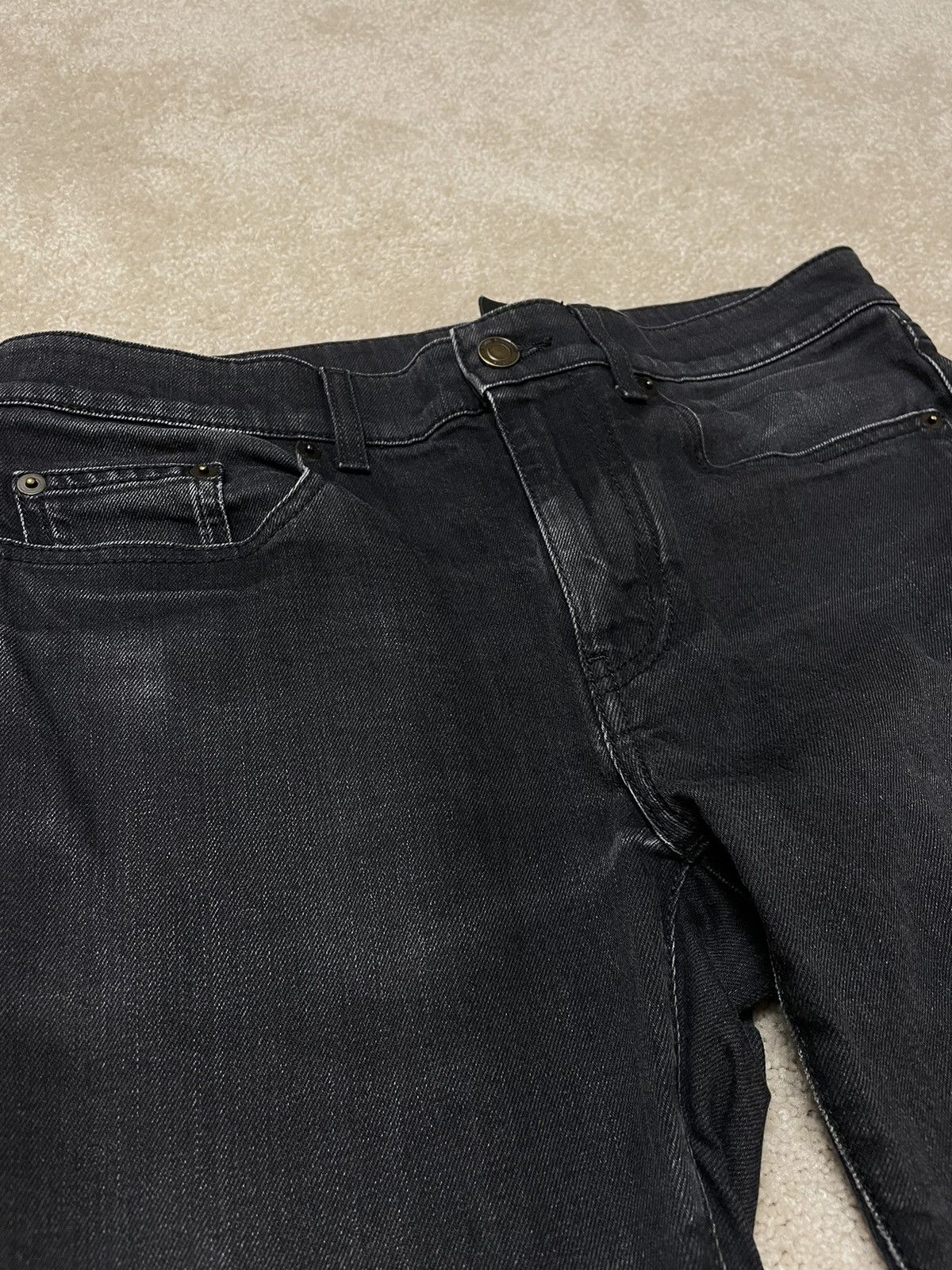 Saint Laurent Paris Saint Laurent Dark Grey Skinny Jeans Size US 31 - 5 Thumbnail