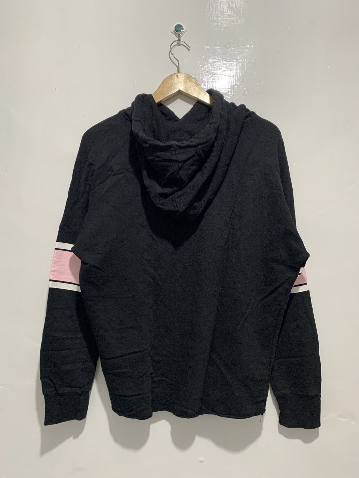 Japanese Brand Cropped Princess 91 Boxy Black Pink Jacket with Hoodie Size L / US 10 / IT 46 - 5 Thumbnail
