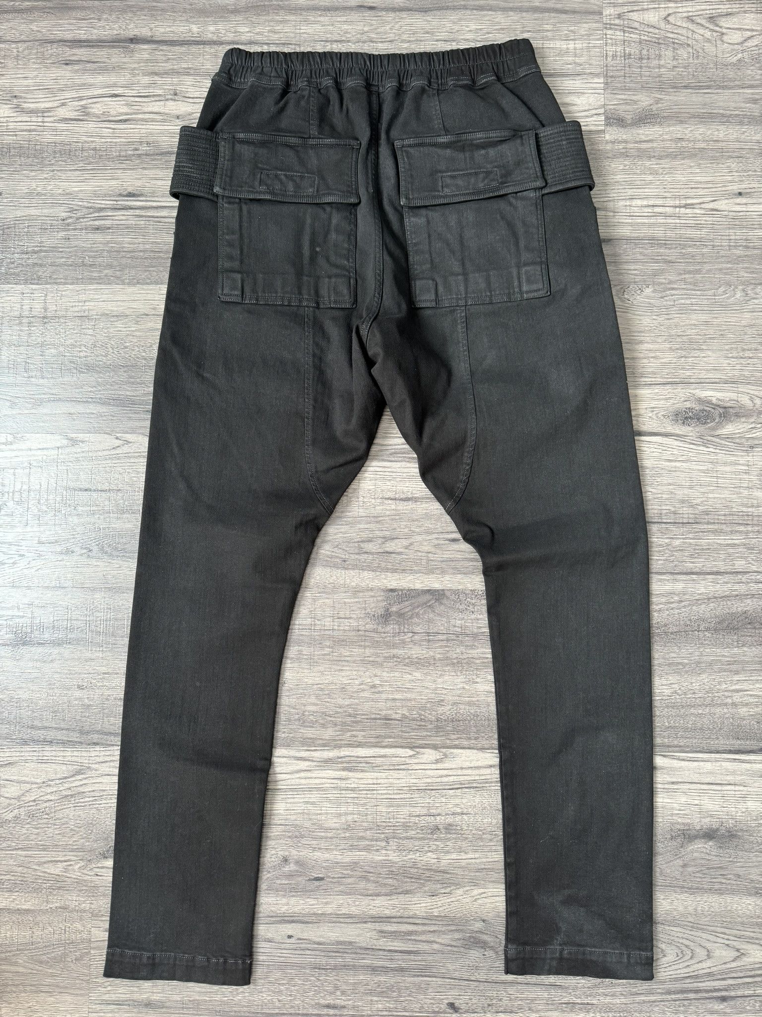 Rick Owens Drkshdw FW22 Strobe Denim Creatch Cargo Pants | Grailed