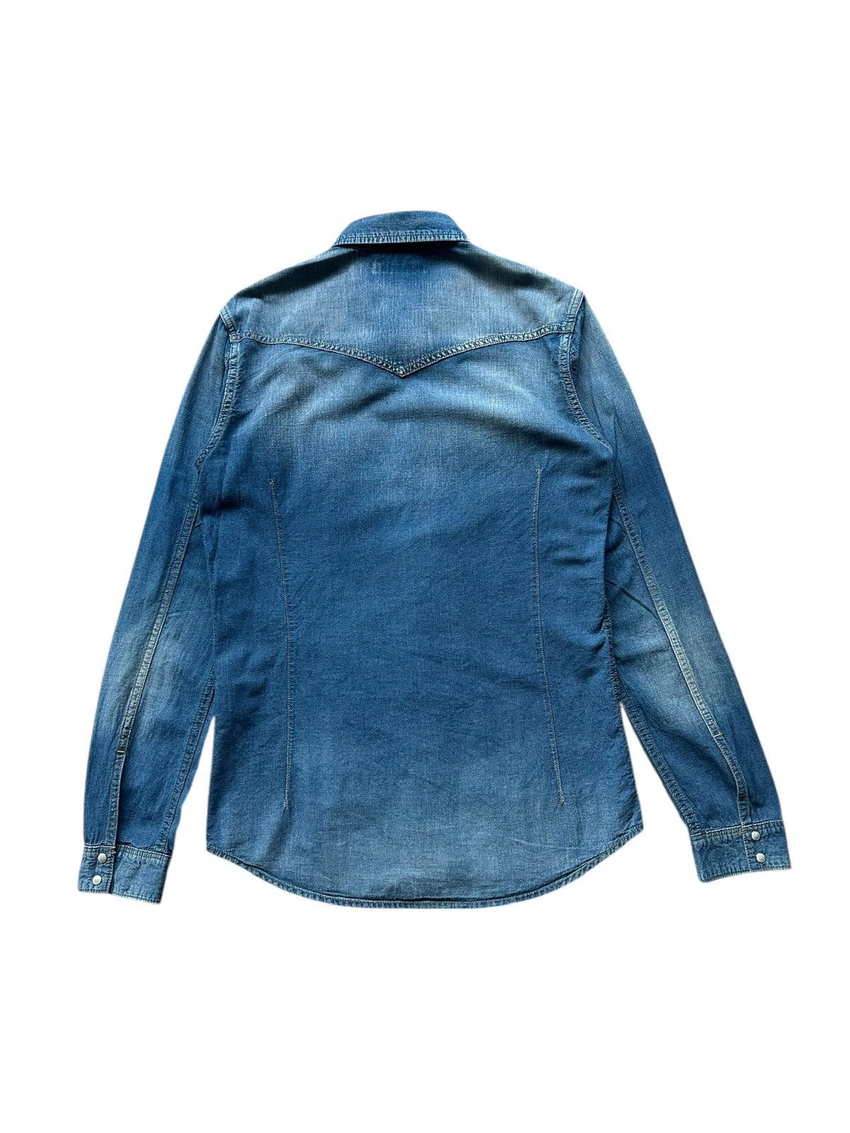 Hysteric Glamour 2000's Lounge Lizard stonewashed denim shirt Size US M / EU 48-50 / 2 - 2 Thumbnail