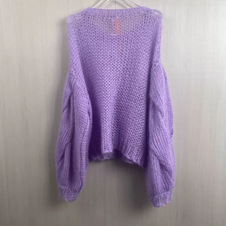 Loewe LOEWE Sweet potato purple, horsehair sweater Size XS / US 0-2 / IT 36-38 - 3 Thumbnail
