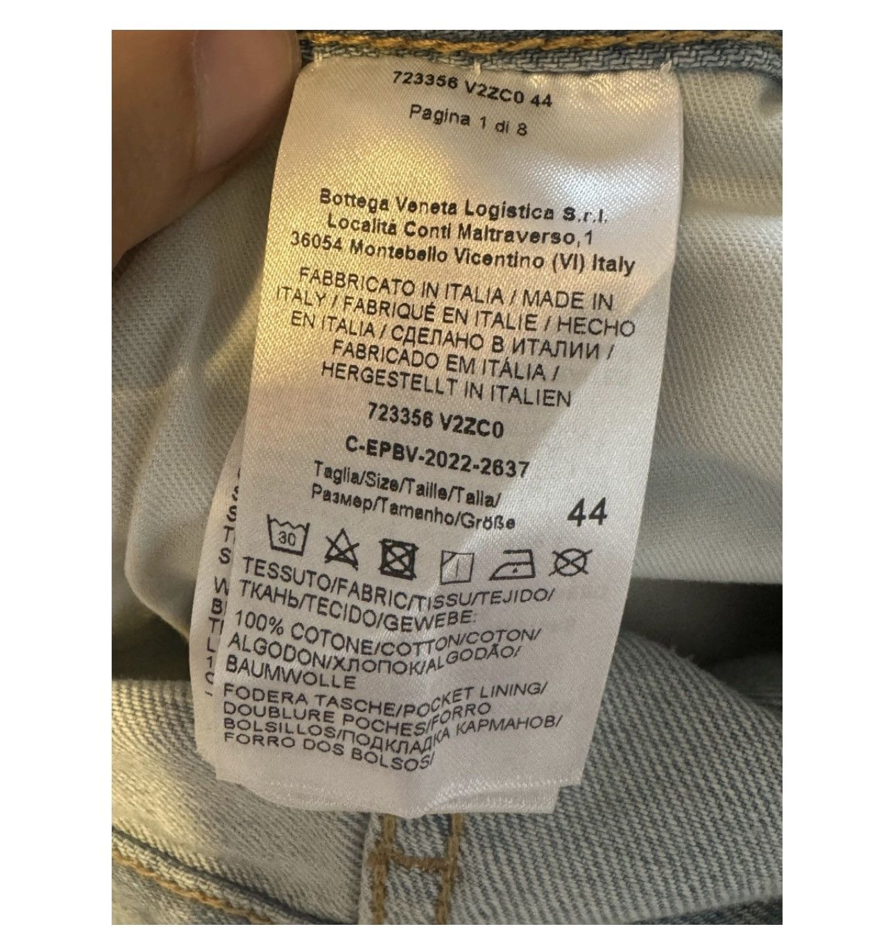Bottega Veneta Curved light wash blue denim pants Size US 29 - 6 Thumbnail