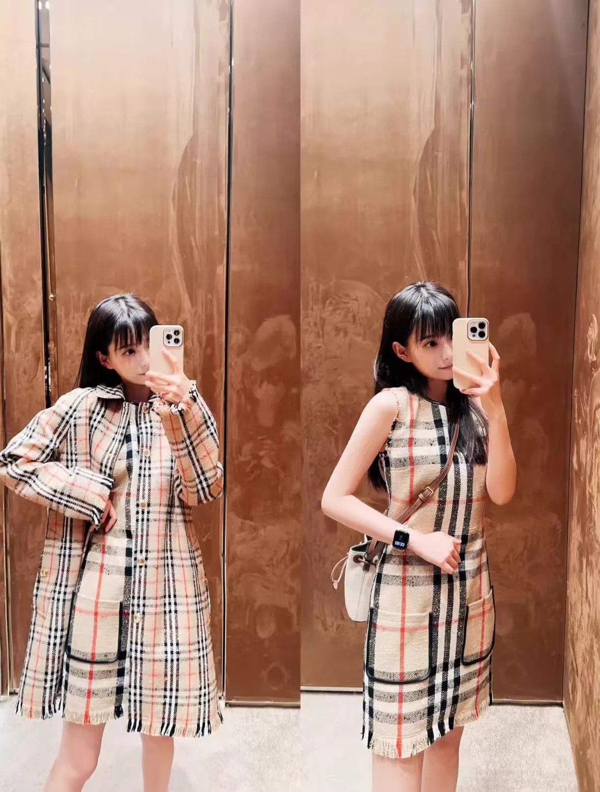 Burberry Burberry Sleeveless Check Waist-Tied Dress 34 Size XXS / US 00 / IT 34 - 8 Thumbnail