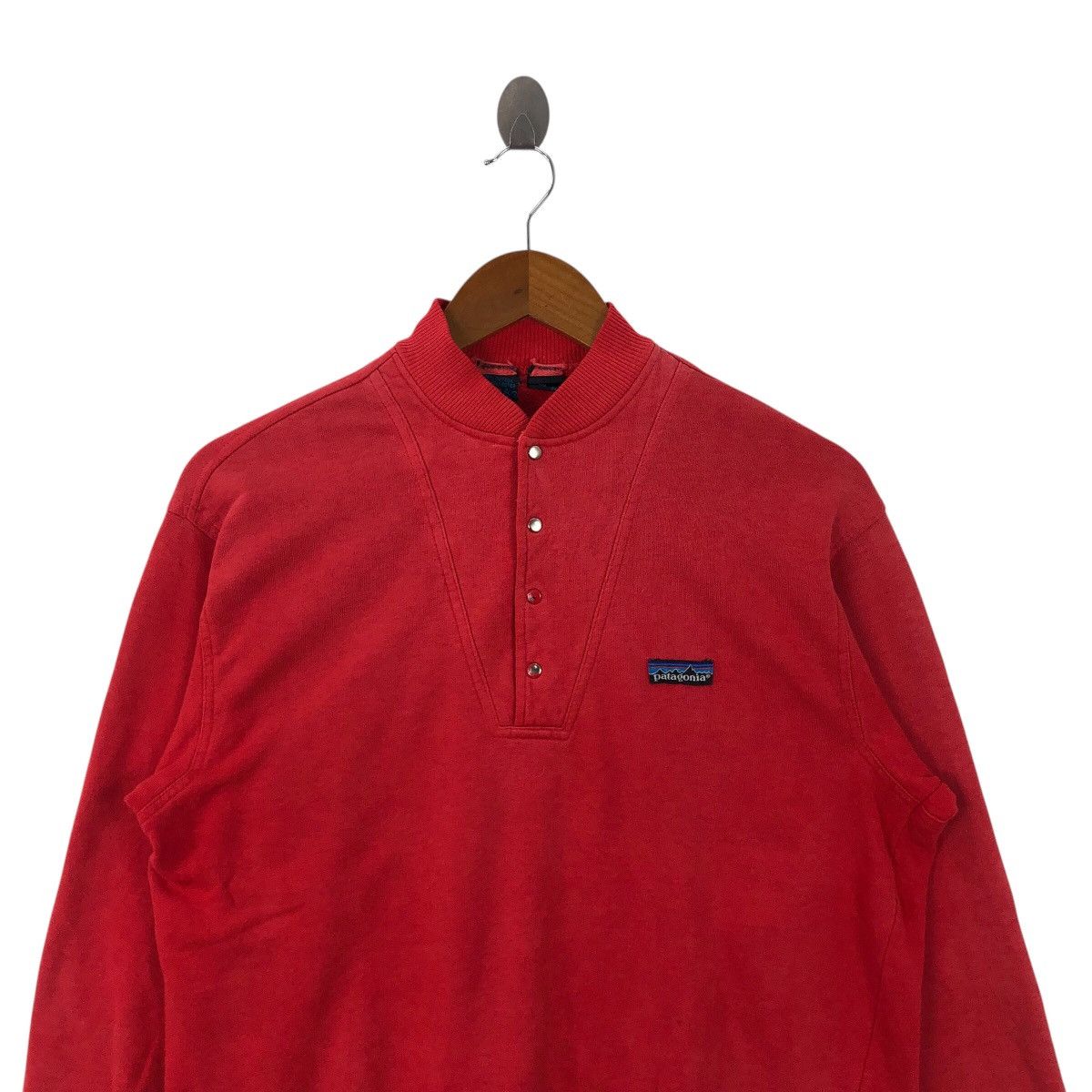 Patagonia Vintage 90s PATAGONIA ORGANIC COTTON Half Button Sweatshirt Size US L / EU 52-54 / 3 - 2 Thumbnail