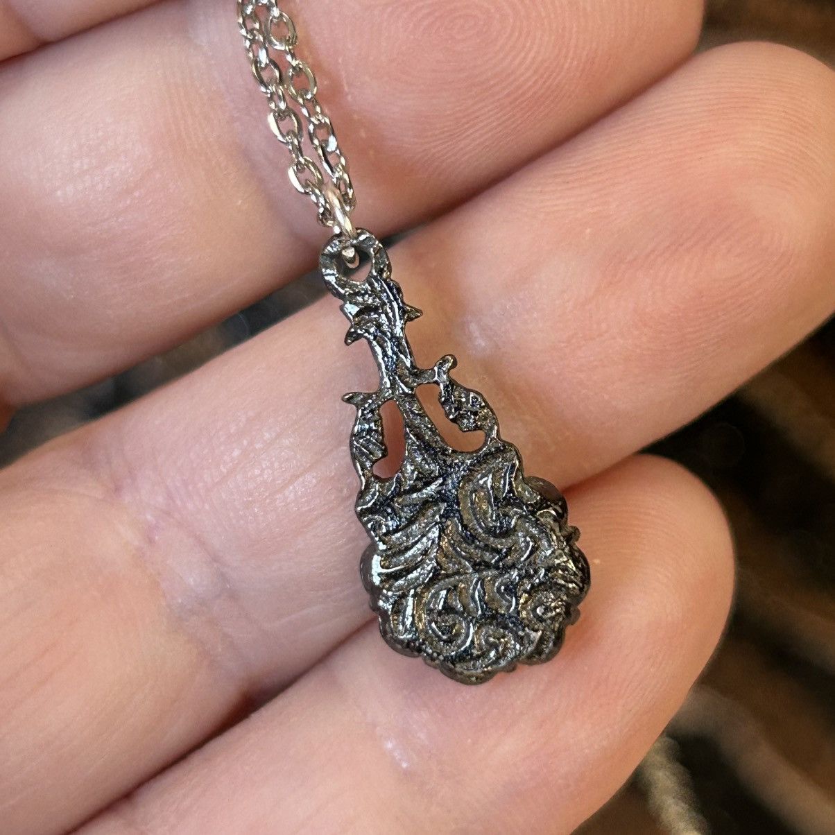 Handmade Handcrafted elegant vintage glass stone pendant necklace Size ONE SIZE - 6 Thumbnail