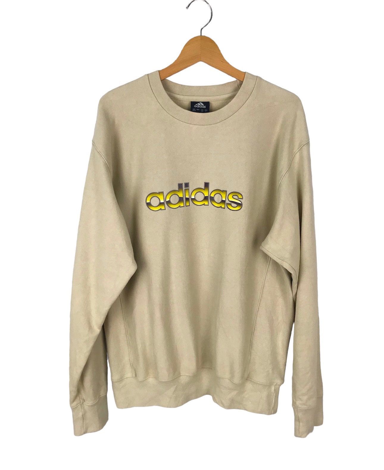 Adidas Vintage 00s ADIDAS Spell Out Pullover Sweatshirt Size US L / EU 52-54 / 3 - 1 Thumbnail