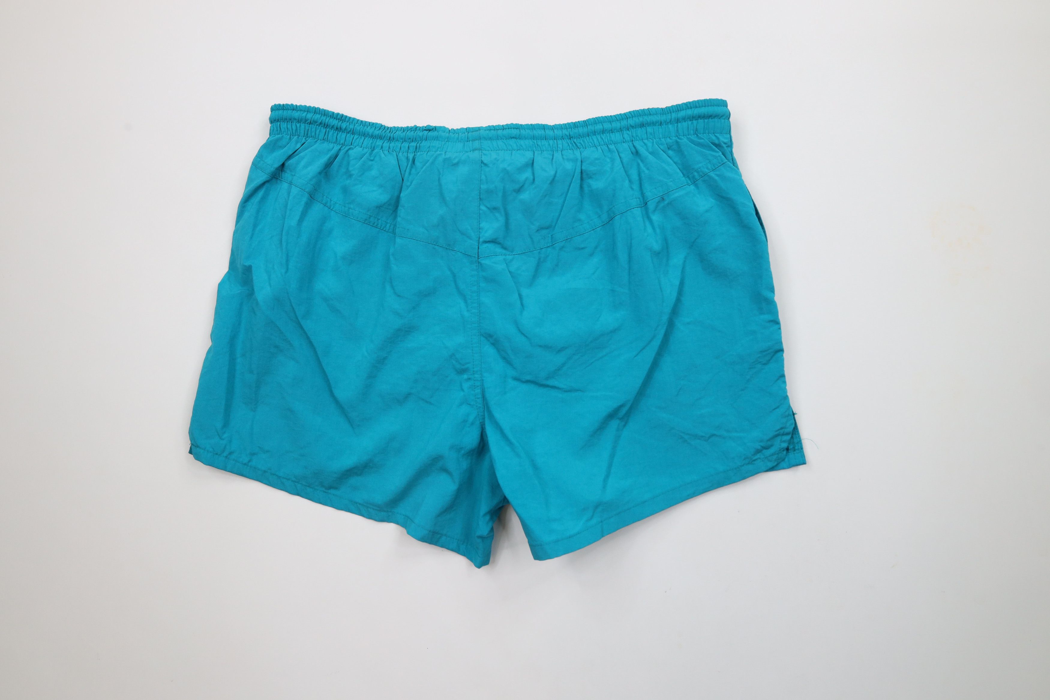 Speedo × Vintage Vintage 90s Speedo Lined Above Knee Shorts Trunks Blue Nylon Size US 36 / EU 52 - 8 Thumbnail