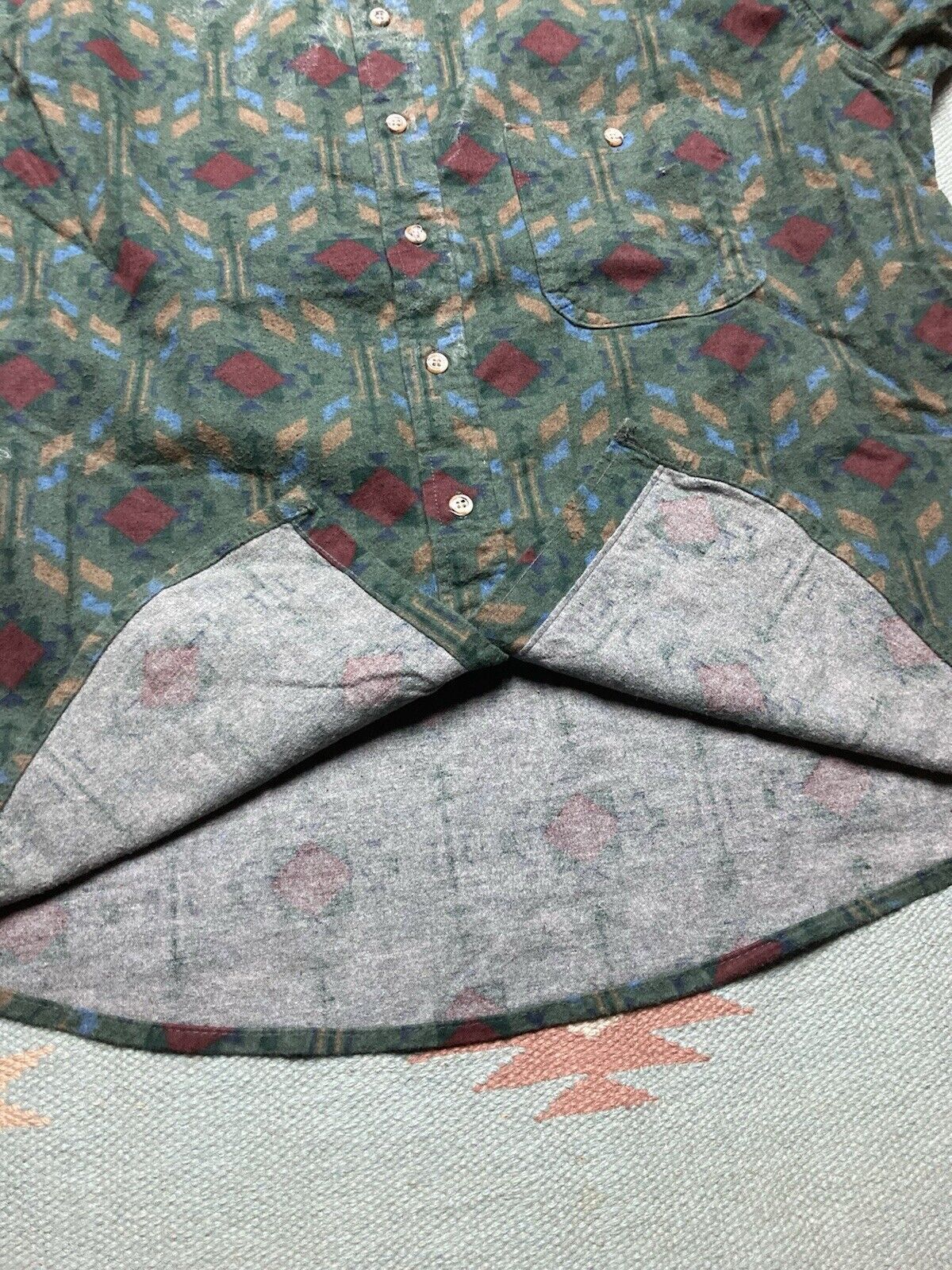 FiveBrother × Vintage five brother flannel shirt brushed cotton chamois aztec XL Size US XL / EU 56 / 4 - 4 Thumbnail