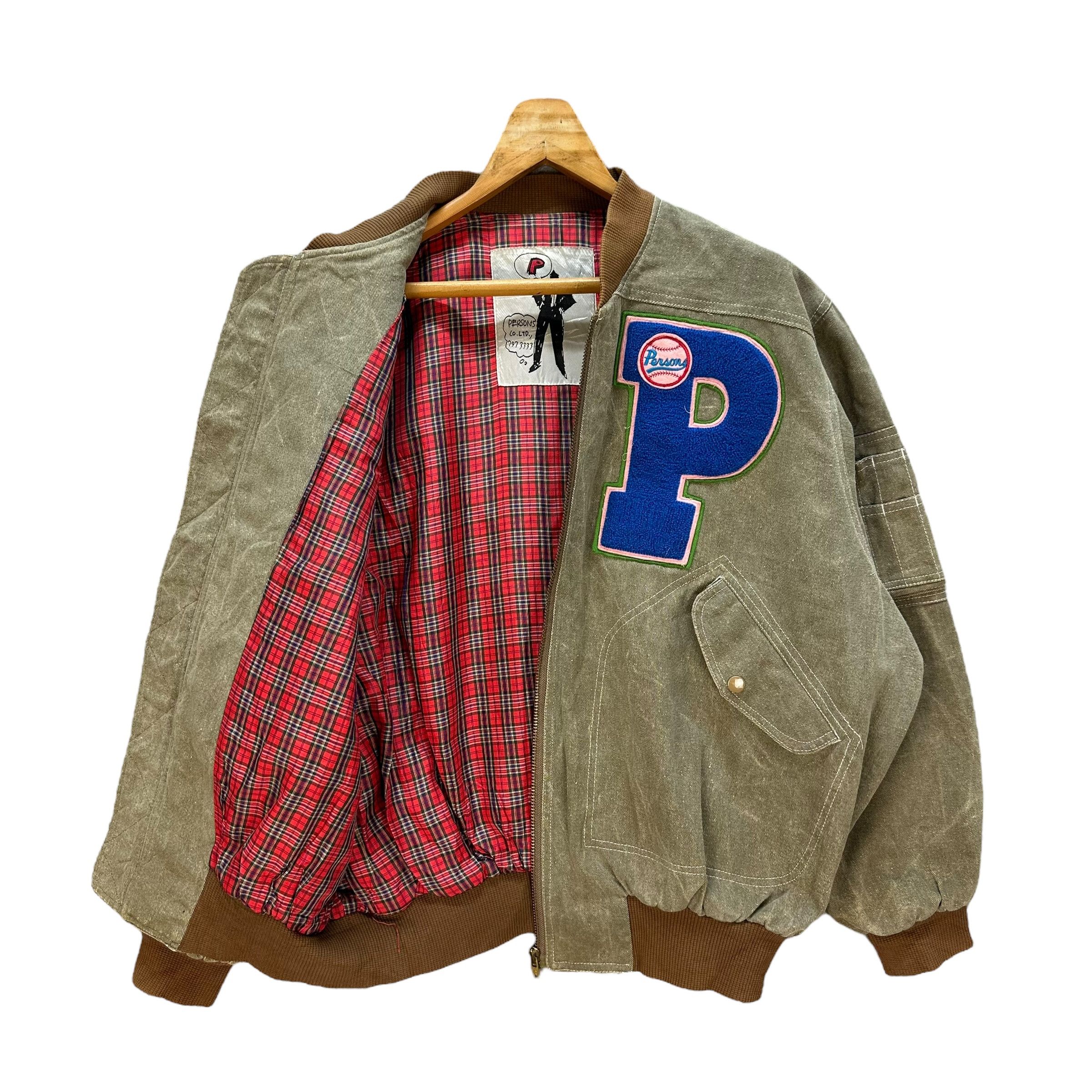 PERSON'S PERSON'S Capital P Big Logo Work Bomber Jacket #A56-1290 Size US XL / EU 56 / 4 - 7 Thumbnail