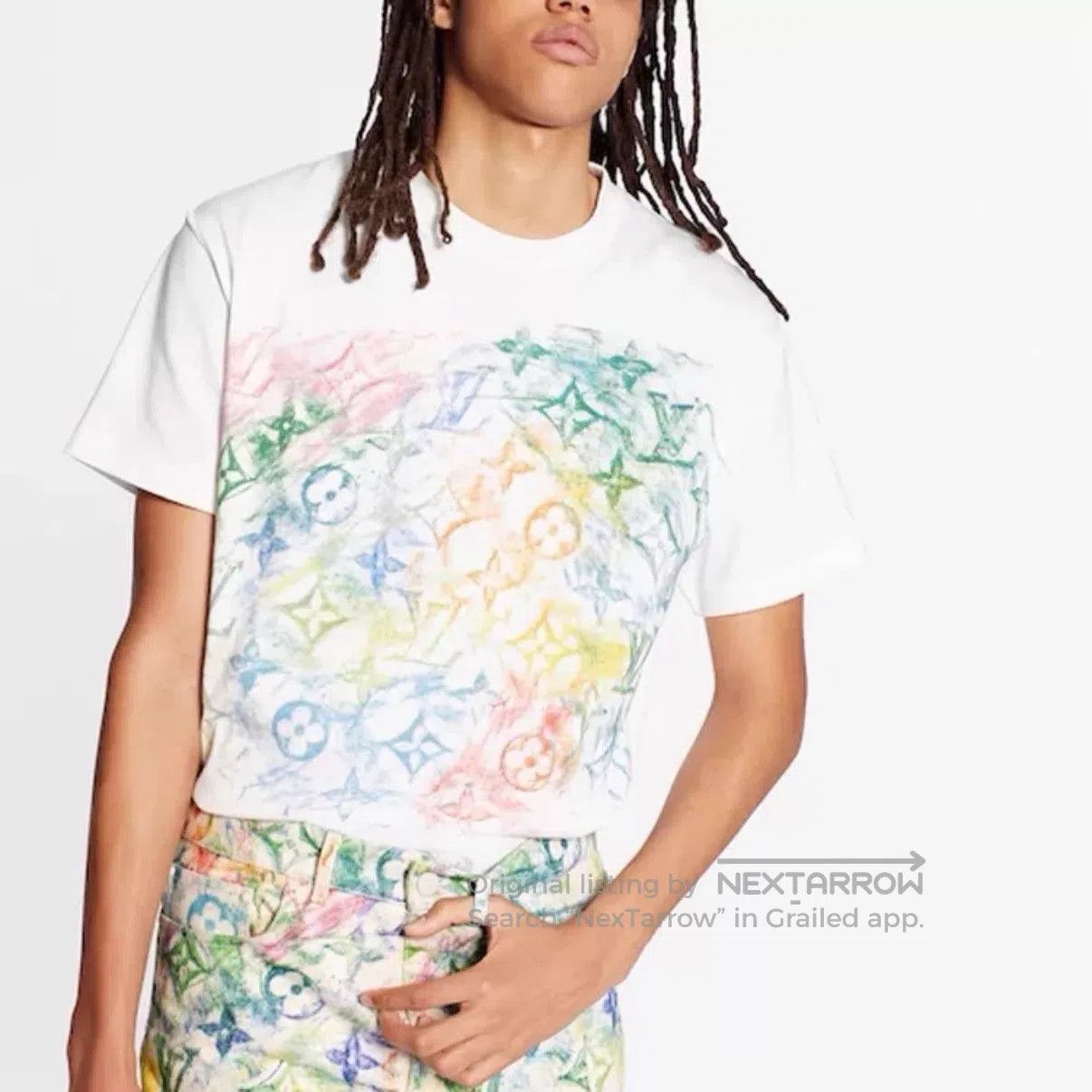 Louis Vuitton White Short Sleeve Graphic Print T. Size US XXL / EU 58 / 5 - 6 Thumbnail